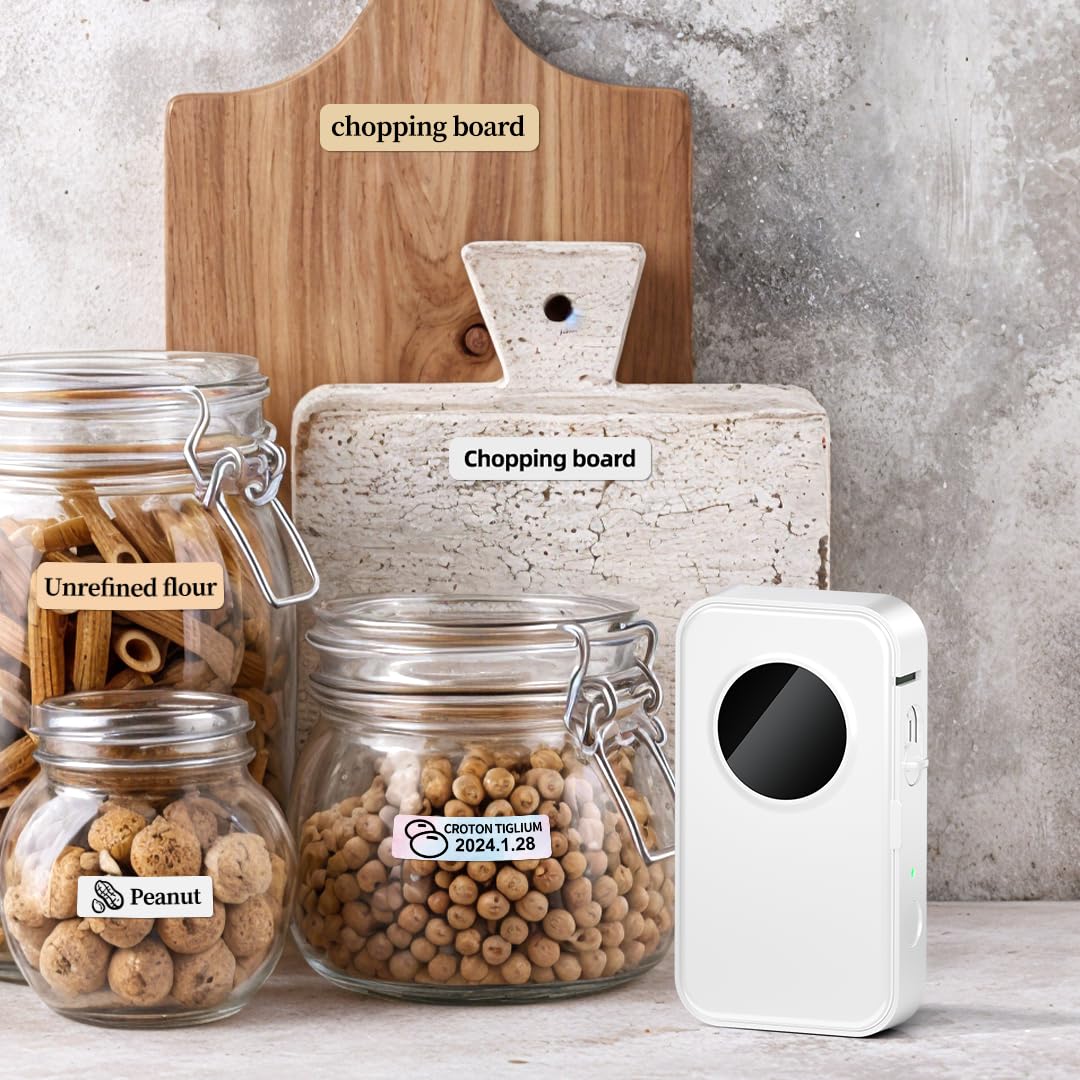 Phomemo D35 Wireless Bluetooth Label Maker Machine with Tape - Portable Mini Label Printer for Home & Office Organizing | Smartphone Compatible, Multiple Templates | Perfect for Storage, Pantry, and Craft Labeling
