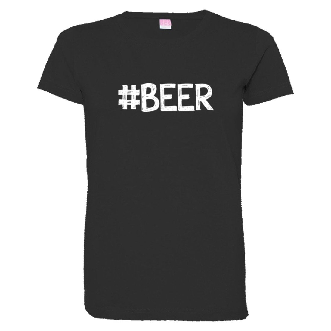 #Beer Social Media Drinking T-Shirt for Women - Trendy Casual Tee for Parties, Bars & Social Events