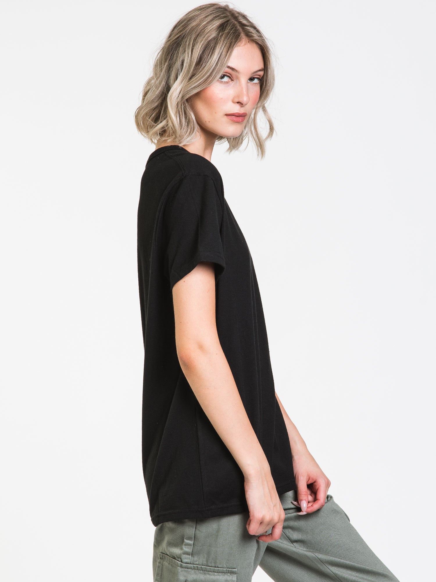 Champion Boyfriend Script Graphic T-Shirt for Women - Soft Cotton Relaxed Fit Tee - Perfect for Casual Wear, Gym & Lounge
