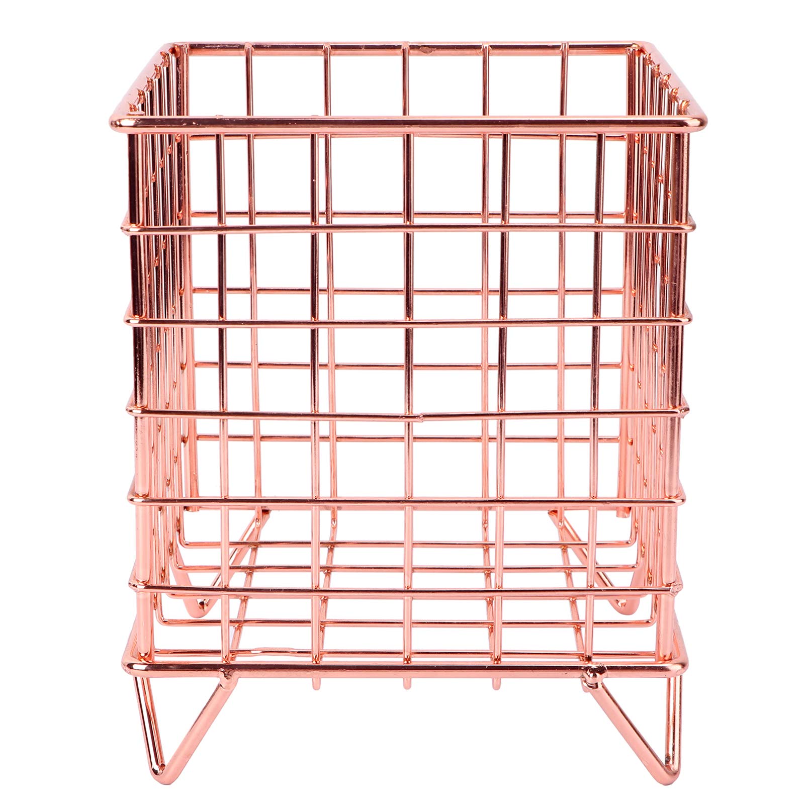 Cabilock 1-Piece Iron Wire Storage Basket - Metal Grid Desk Organizer for Office, Kitchen, Bathroom | Perfect for Snacks, Sundries & Home Organization Supplies
