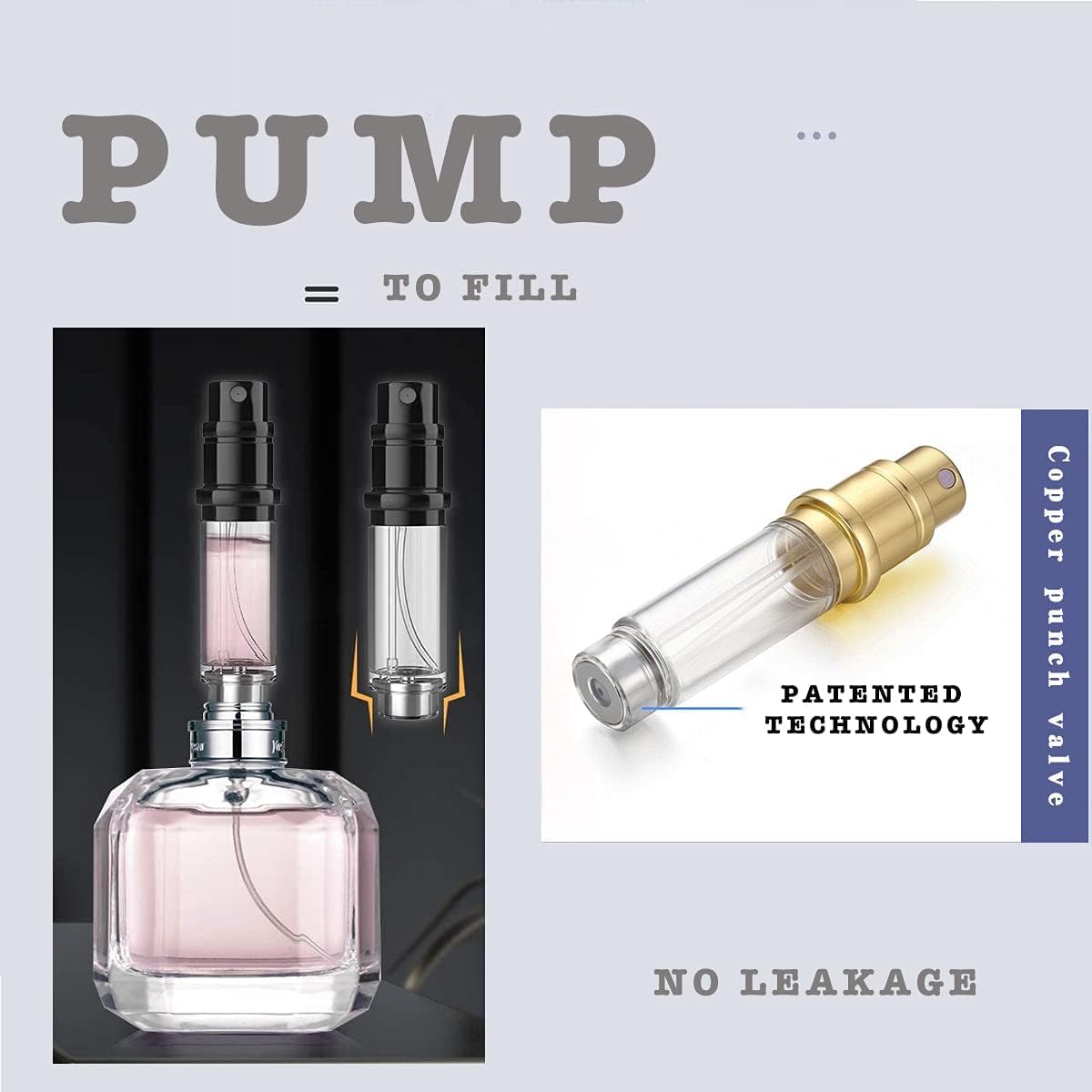 Refillable Travel Perfume Bottle 5ml - Genuine Leather Leakproof Mini Cologne Sprayer for Women & Men - Portable Pocket Size Perfume Atomizer for Cruise, Car Trips, Purse & Gifts (White) | Perfect for Daily Use, Travel Essentials & On-the-Go Fragrance Touch-ups