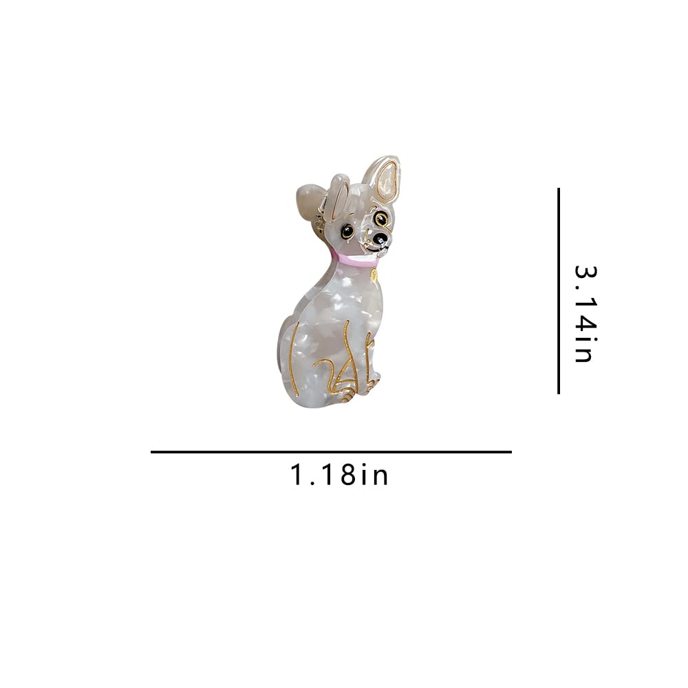 EVA Hair Claw Clips for Women - Cute Chihuahua Dog Shape Hair Accessories | Perfect for Daily Use, Parties, and Gifts