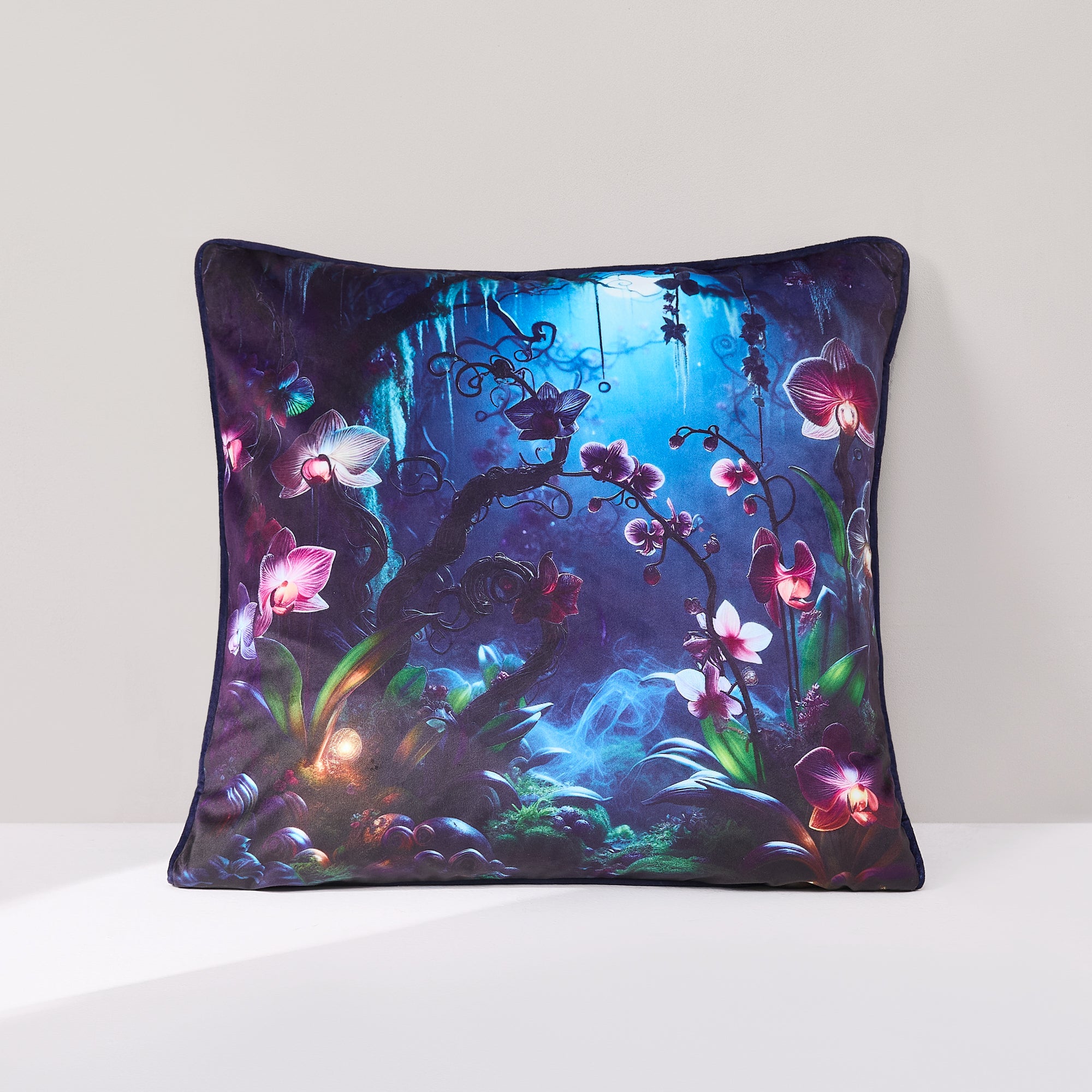 Fantasy Orchid Floral Decorative Throw Pillow Covers - Soft Bohemian Home Decor for Living Room, Bedroom, Couch (Set of 2) - Perfect for Boho Chic, Farmhouse & Modern Interior Design Styles