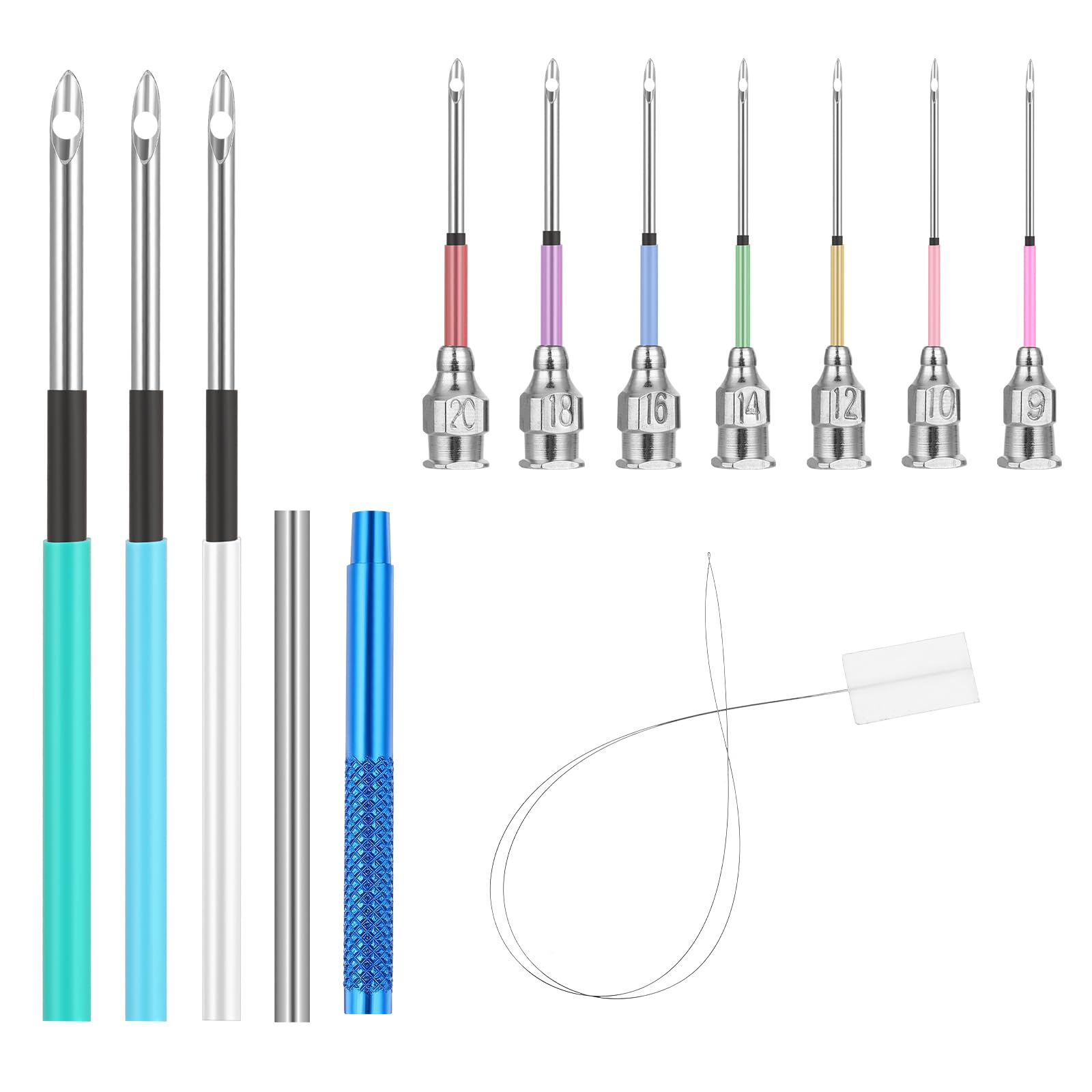 13-Piece Punch Needle Embroidery Kit for Beginners - 10 Sizes Punch Needles with Handles, Cross Stitch DIY Craft Tools for Adults | Perfect for Home Decor, Wall Art & Handmade Gift Projects