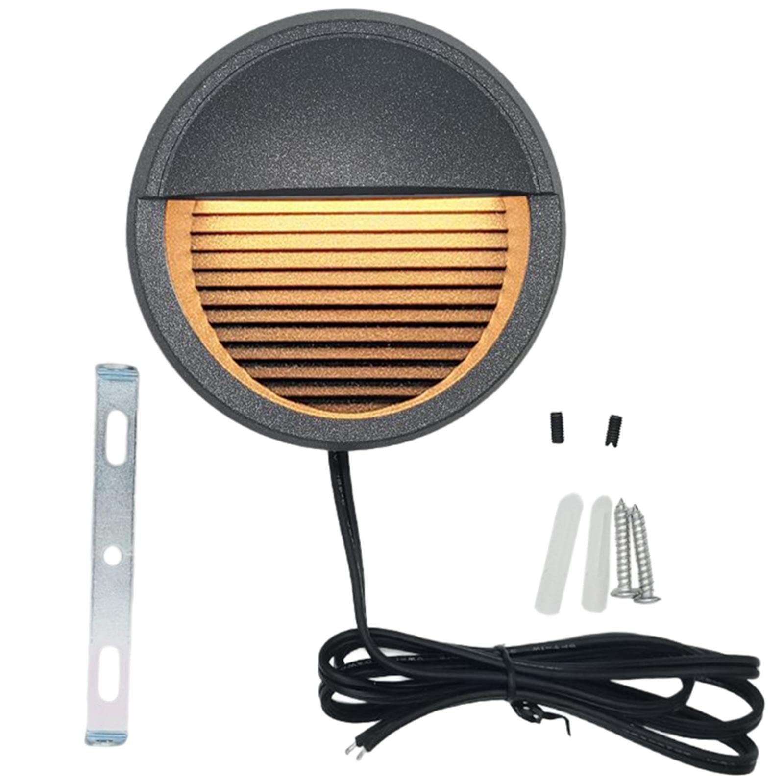 Zhangxin Outdoor Deck Lights - Waterproof Aluminum Alloy Landscape Step Lights with Warm White LED for Patio, Garden, Pathway (Perfect for Marine & Poolside Lighting)