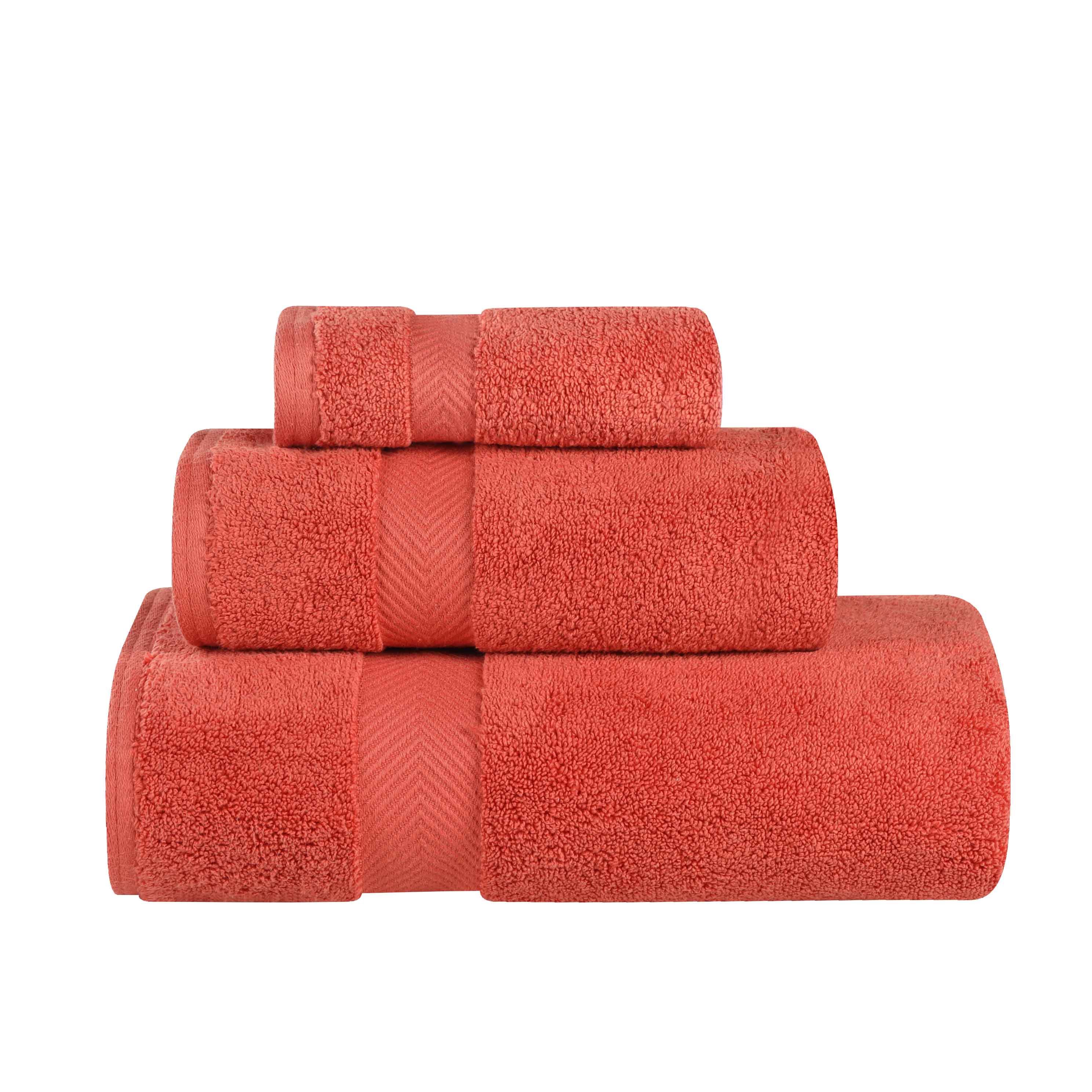 Premium 100% Cotton Zero Twist 3-Piece Bath Towel Set - Ultra Soft & Absorbent for Bathroom, Spa & Gym Use