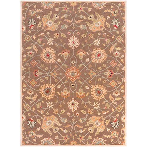 Surya Floral Traditional Area Rug 6x9 Feet Brown - Perfect for Living Room, Bedroom & Home Decor