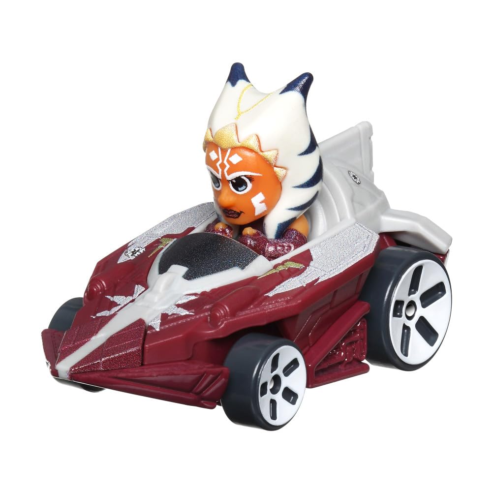 Hot Wheels RacerVerse Ahsoka Toy Vehicle - Star Wars Collectible Die-Cast Car for Kids & Adults - Perfect for Playtime, Display & Gift Giving