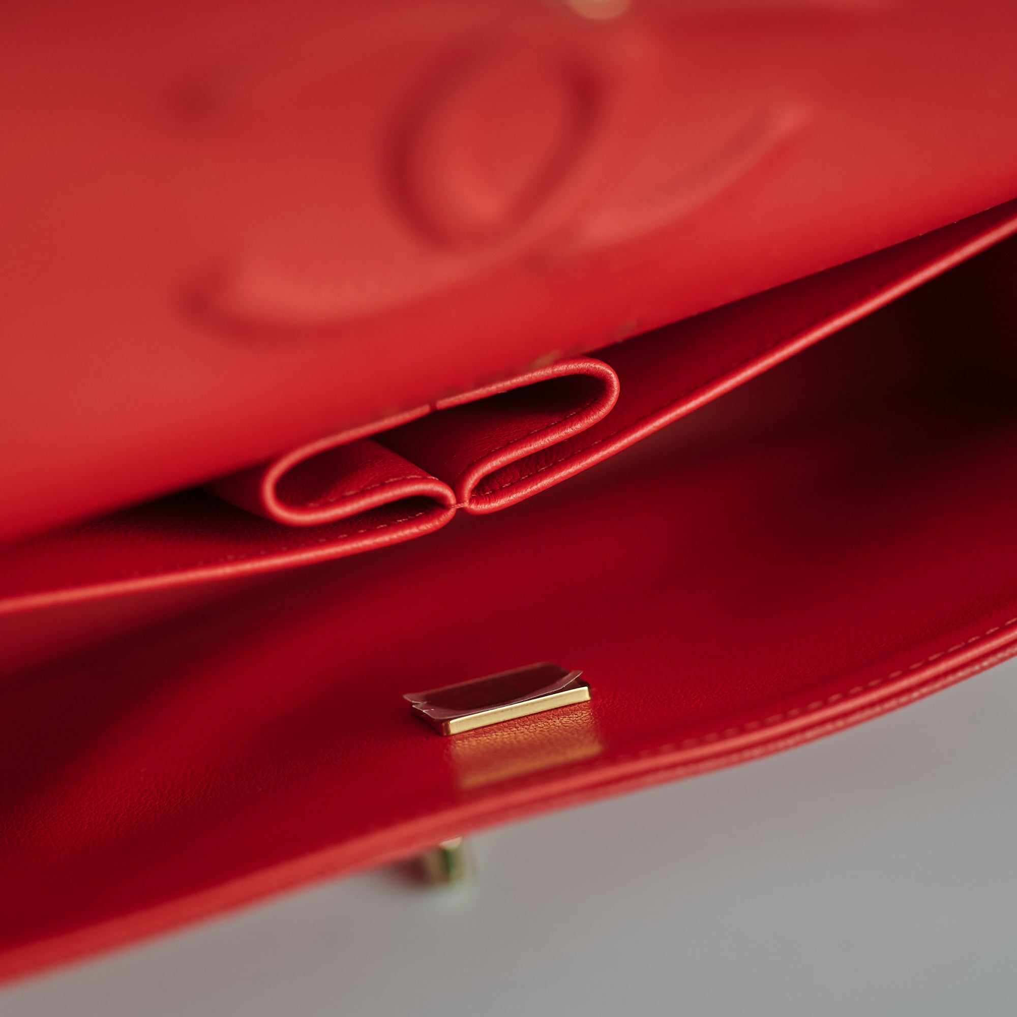 Chanel Caviar Leather Medium/Large Double Classic Flap Bag in Red with Microchip - Luxury Handbag for Women, Perfect for Parties, Dating & Special Occasions