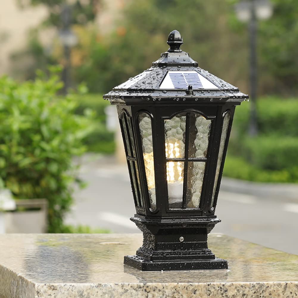 Solar Powered Outdoor Post Lights - Waterproof Garden Pathway Lighting Set of 2, Decorative Flower Solar Lights for Yard, Patio & Walkway | Perfect for Landscape, Driveway & Backyard Decor