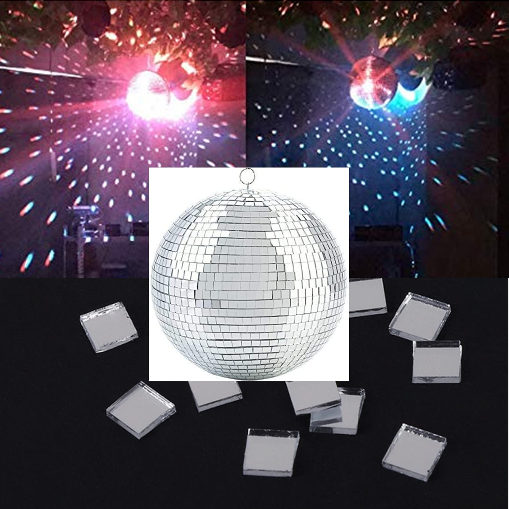 8 Pack Silver Real Glass Mosaic Tiles - 4800Pcs Self-Adhesive Mini Square Mirror Stickers (5mm x 5mm, 10x15cm) for DIY Crafts, Home Decor, Wall Art & Scrapbooking Projects