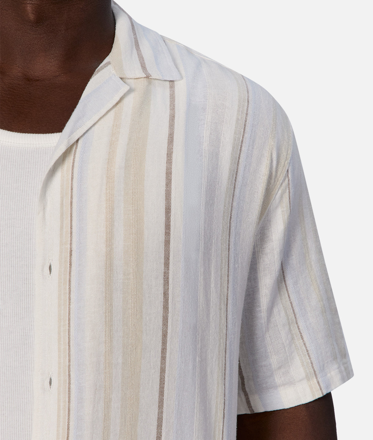 Livante Light Blue Linen Short Sleeve Shirt for Men - Breathable Summer Casual Wear - Perfect for Beach, Travel & Outdoor Activities