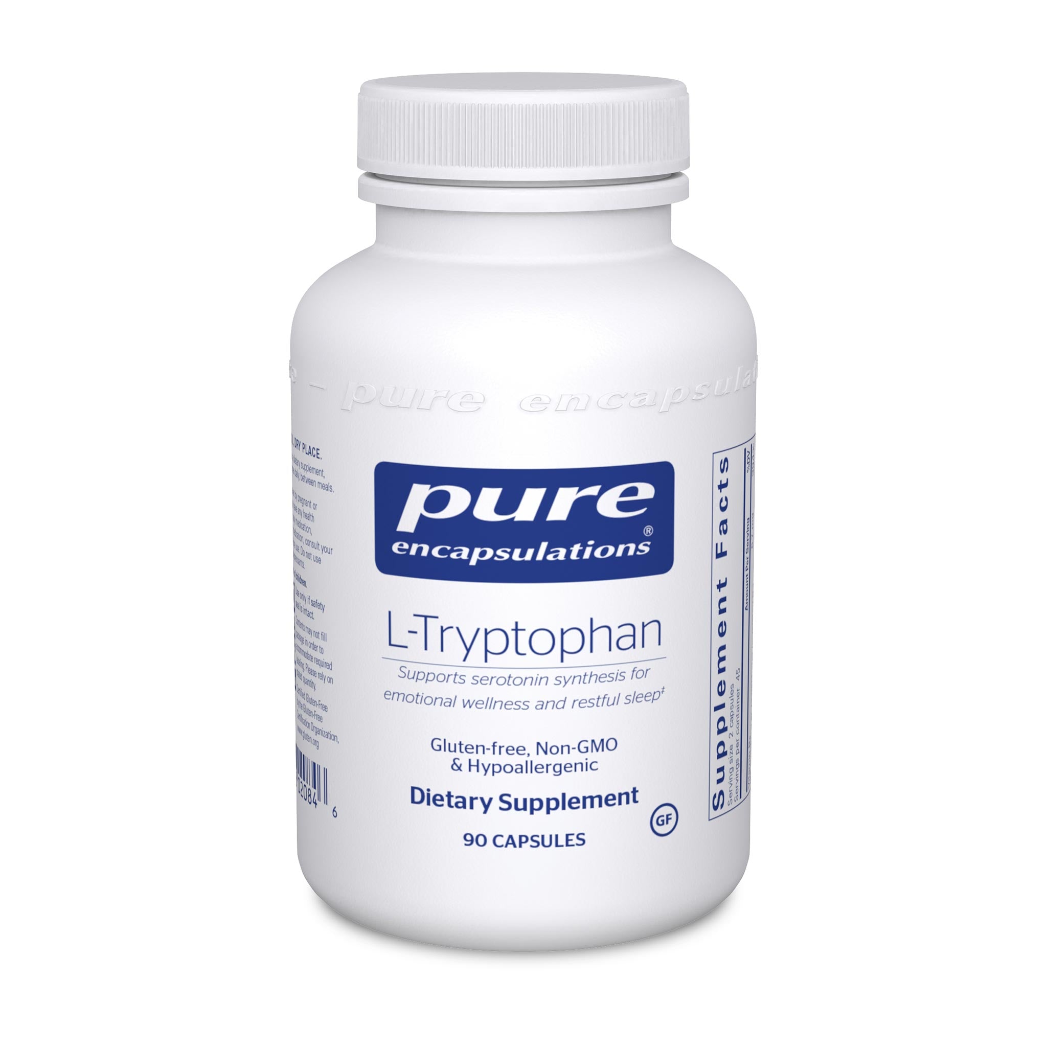Pure Encapsulations L-Tryptophan 500mg - Premium Sleep Support Supplement for Stress Relief & Mood Balance - Vegan Capsules for Relaxation & Better Sleep Quality