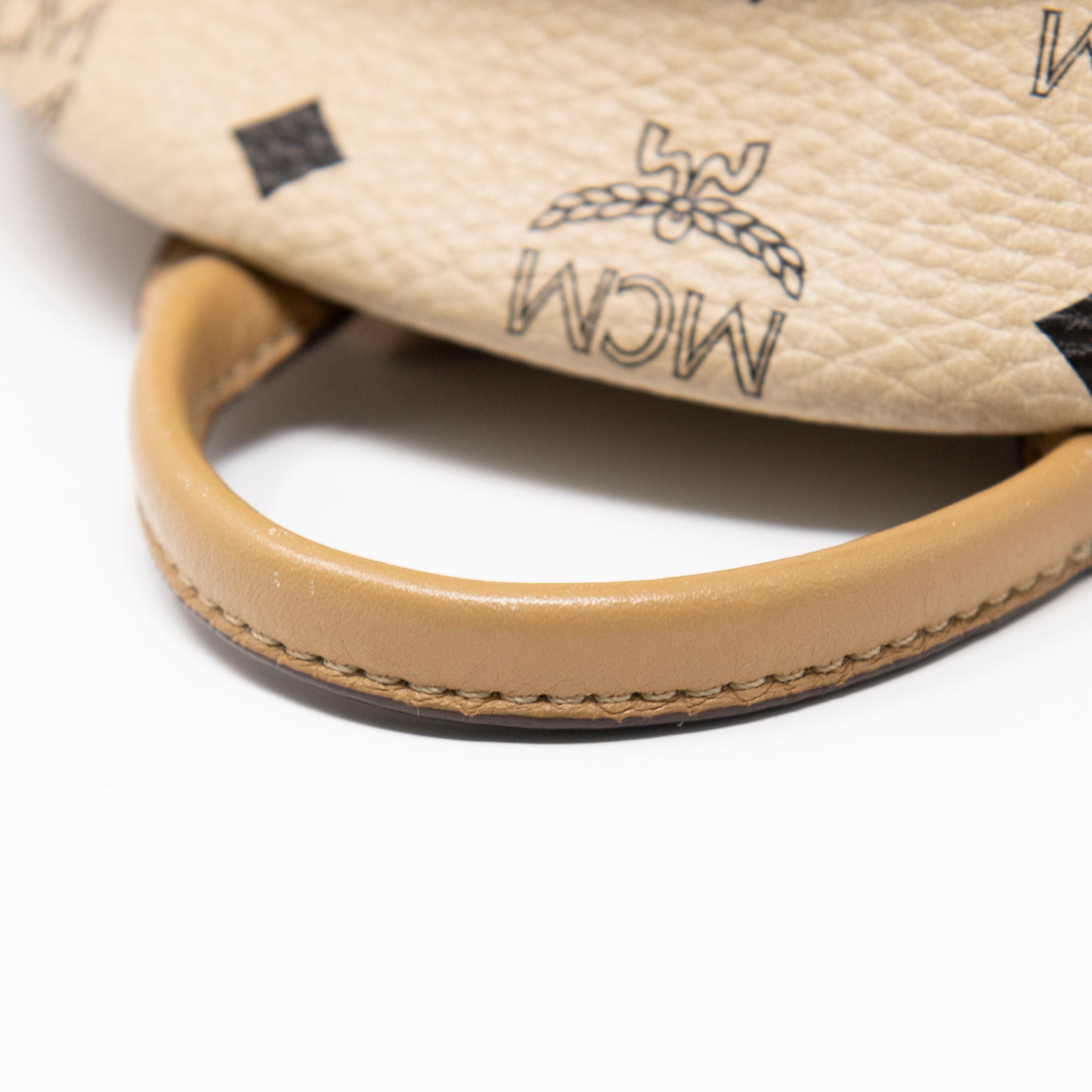 MCM Beige Mini Stark Backpack for Women | Genuine Leather Luxury Designer Handbag | Perfect for Travel, Work & Everyday Use