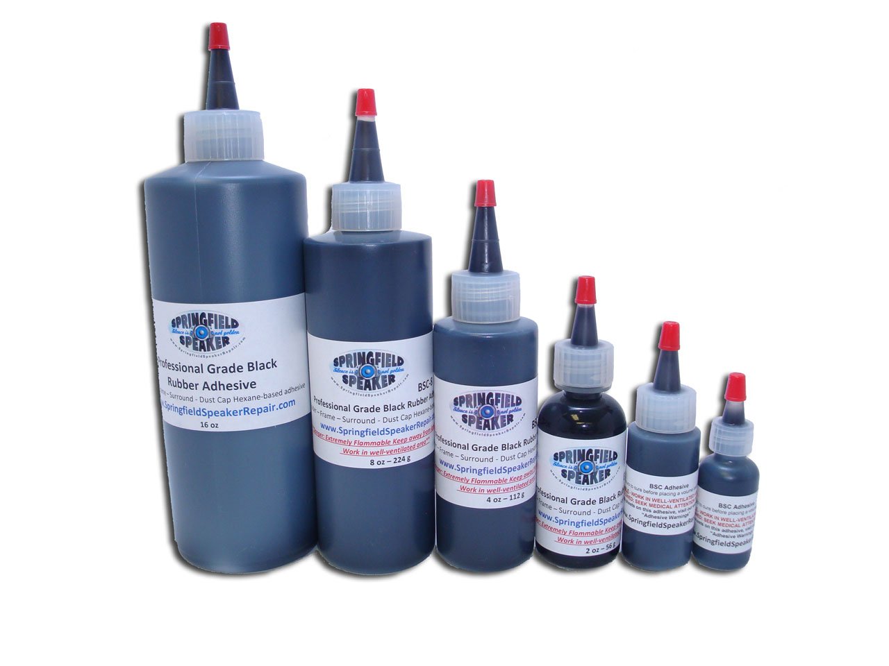 Pro-Grade Black Rubberized Speaker Repair Adhesive Glue (1 oz) - Fast Drying, Flexible Bond for Audio Equipment - Perfect for Speaker Cone Repairs, Surround Fixes & DIY Audio Projects
