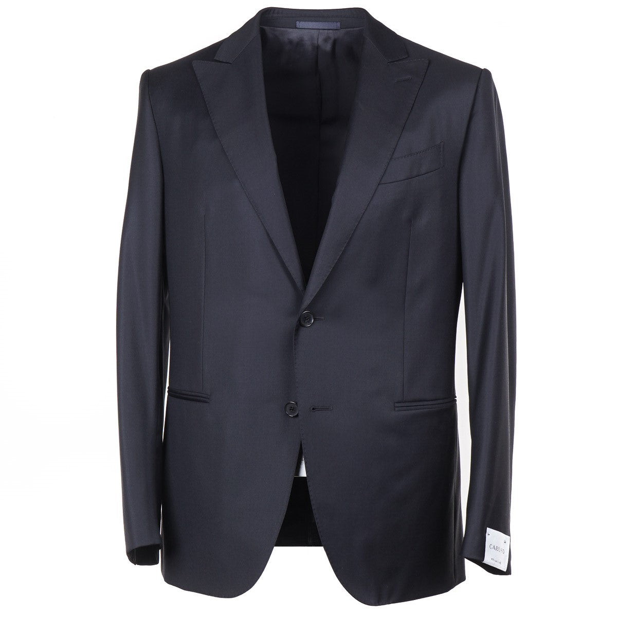 Premium Caruso Black Super 150s Wool Suit for Men - Italian Tailored Business Formal Wear - Perfect for Weddings, Office & Special Occasions