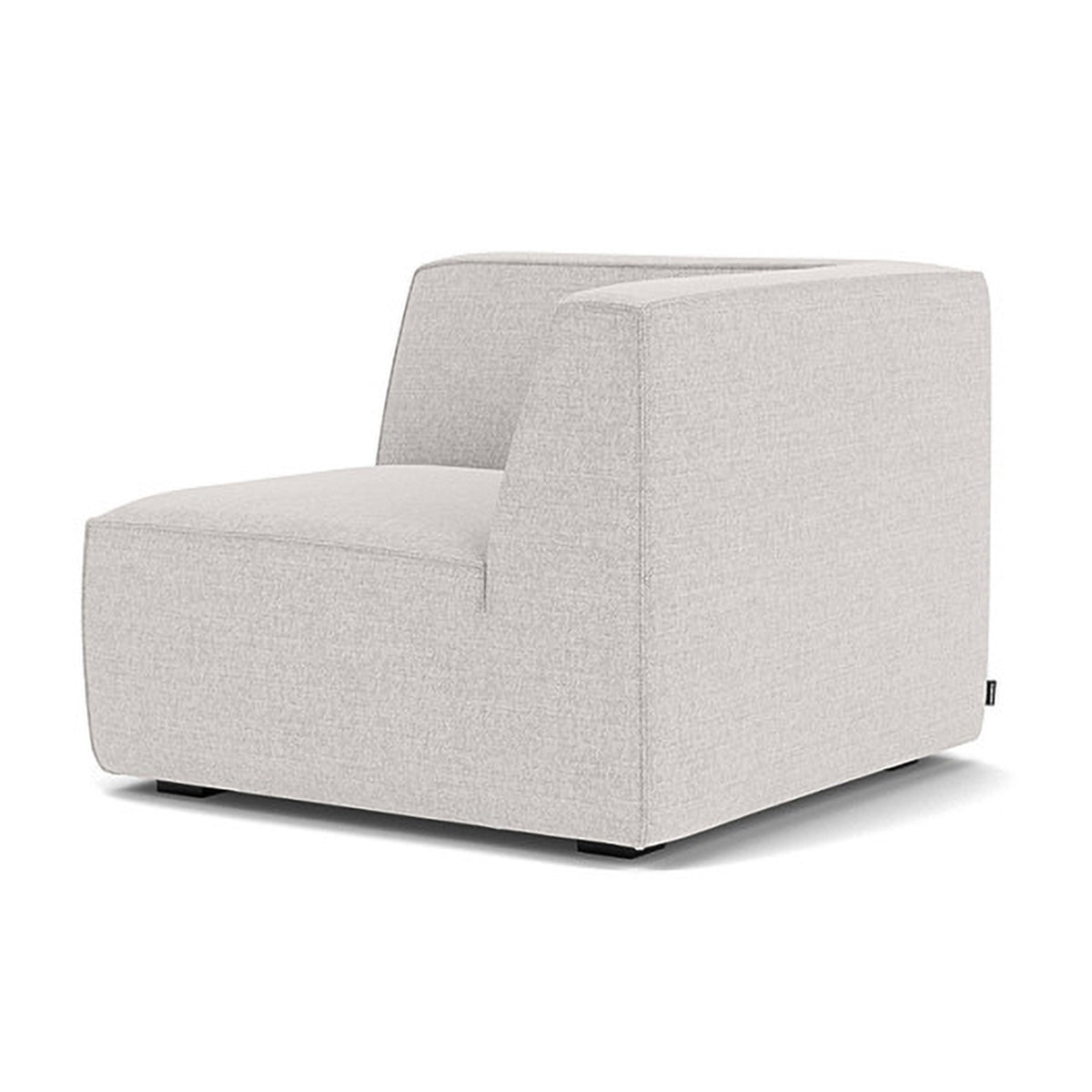 Modern Dane Fabric 1-Seater Left Corner Modular Sofa - Compact Sectional Couch for Small Living Rooms & Apartments