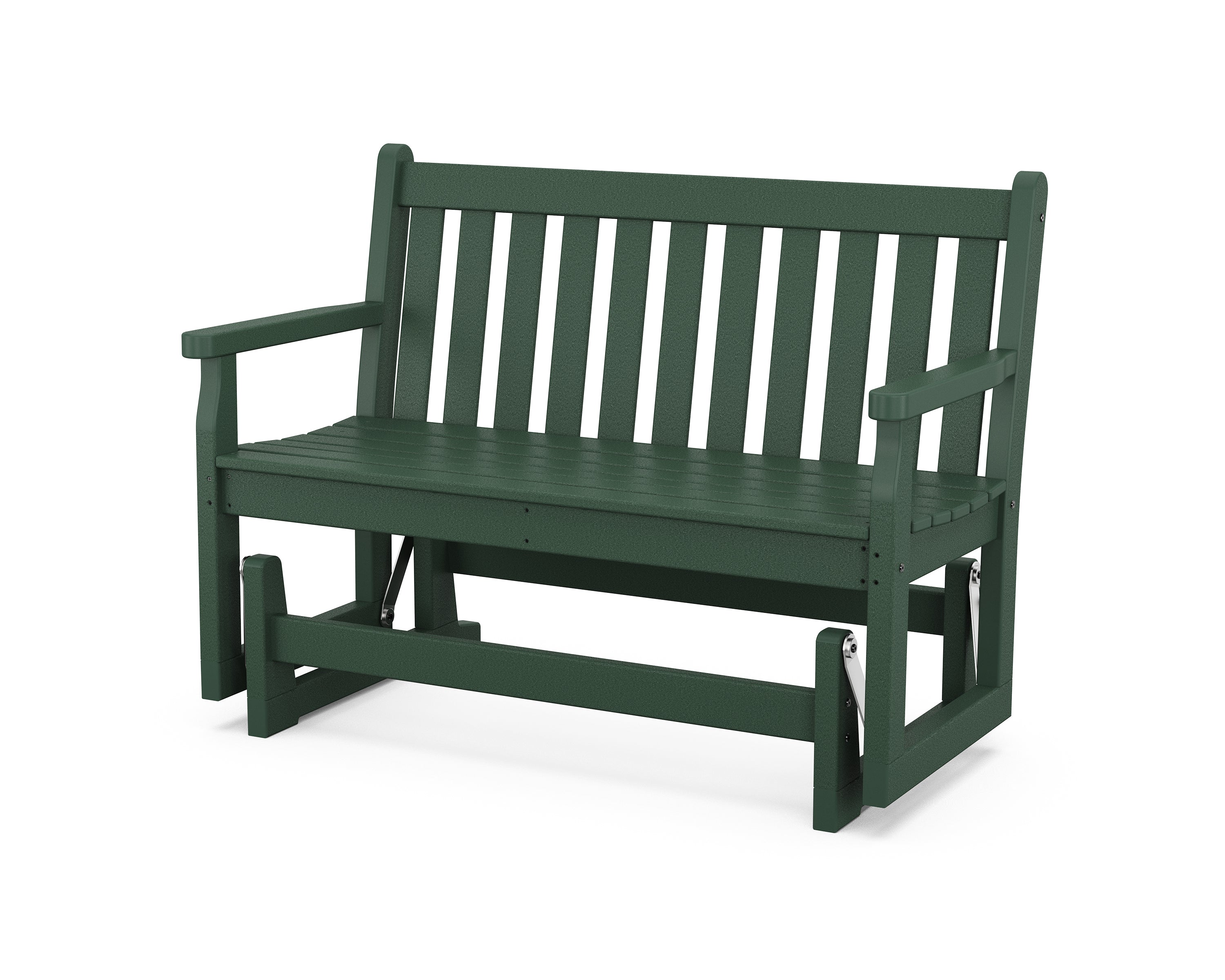 POLYWOOD Traditional 48-Inch Outdoor Garden Glider Bench - Durable All-Weather Patio Furniture for Backyard, Porch, and Poolside Relaxation