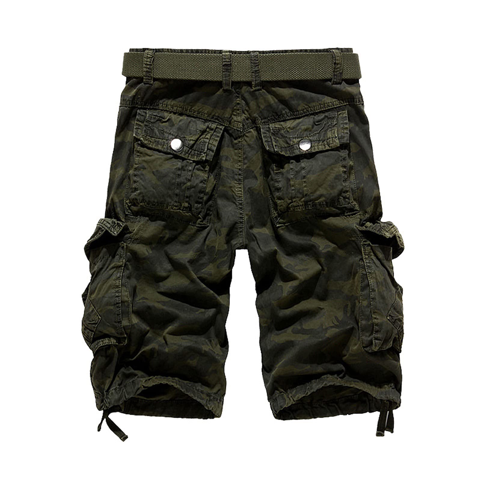Men's Camo Tactical Running Shorts - Quick-Dry Loose-Fit Jogger Shorts with Belt & Pockets | Perfect for Gym, Outdoor Sports & Summer Activities