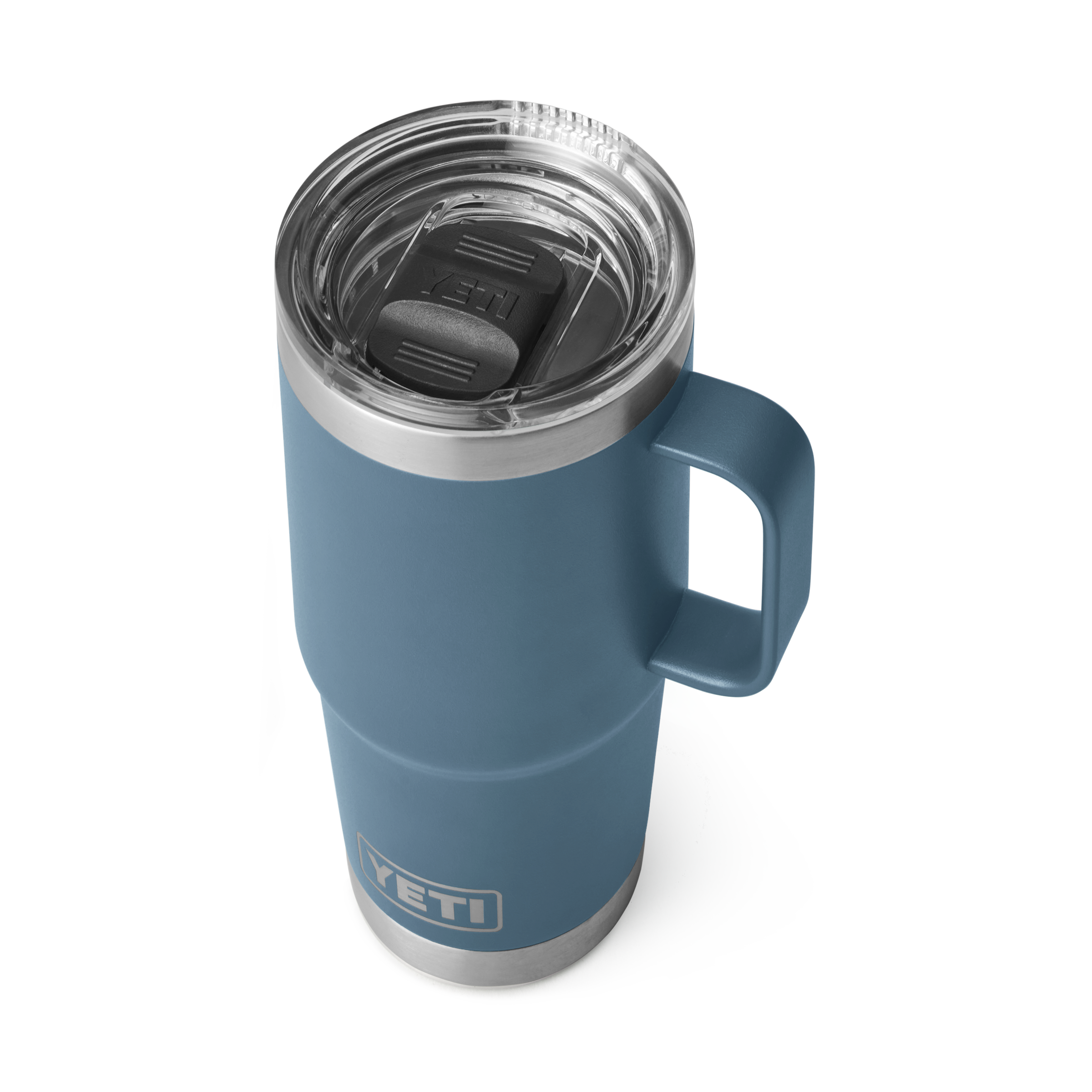 Yeti Rambler 20 oz Stainless Steel Travel Mug with Lid - Nordic Blue - Insulated Tumbler for Hot & Cold Drinks - Perfect for Camping, Commuting, and Office Use