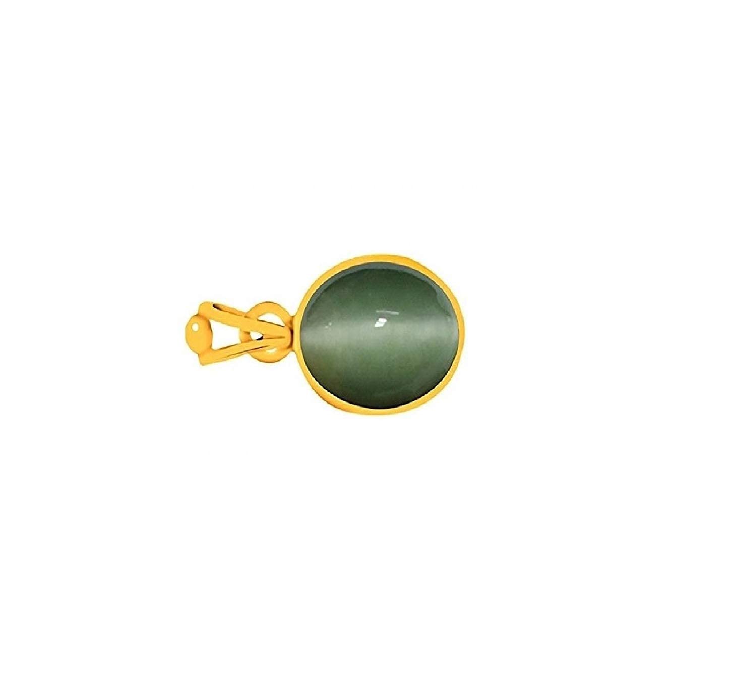 Raviour Lifestyle Green Cat Eye Gemstone Pendant - Natural Lehsunia Stone for Astrological Benefits & Healing | Perfect for Meditation, Spiritual Protection & Fashion Jewelry