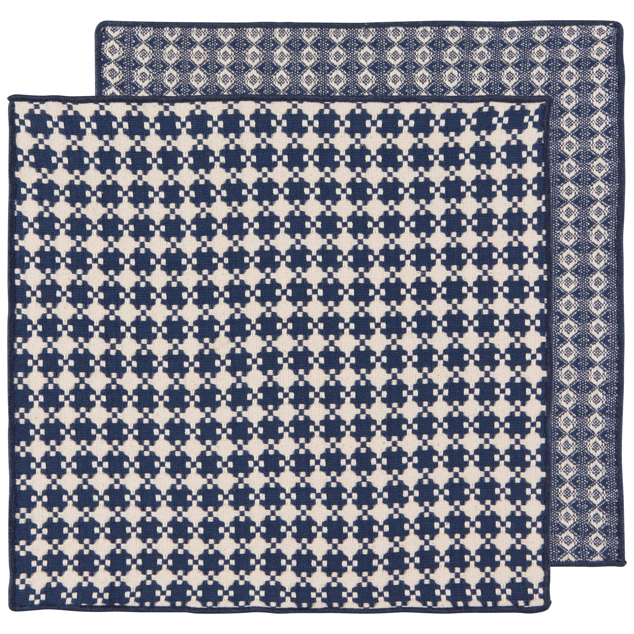 Danica Heirloom Assorted Woven Dishcloths Set of 2 - Midnight Blue | Premium Cotton Kitchen Towels for Washing Dishes, Cleaning Countertops & Drying Hands | Eco-Friendly Home Essentials