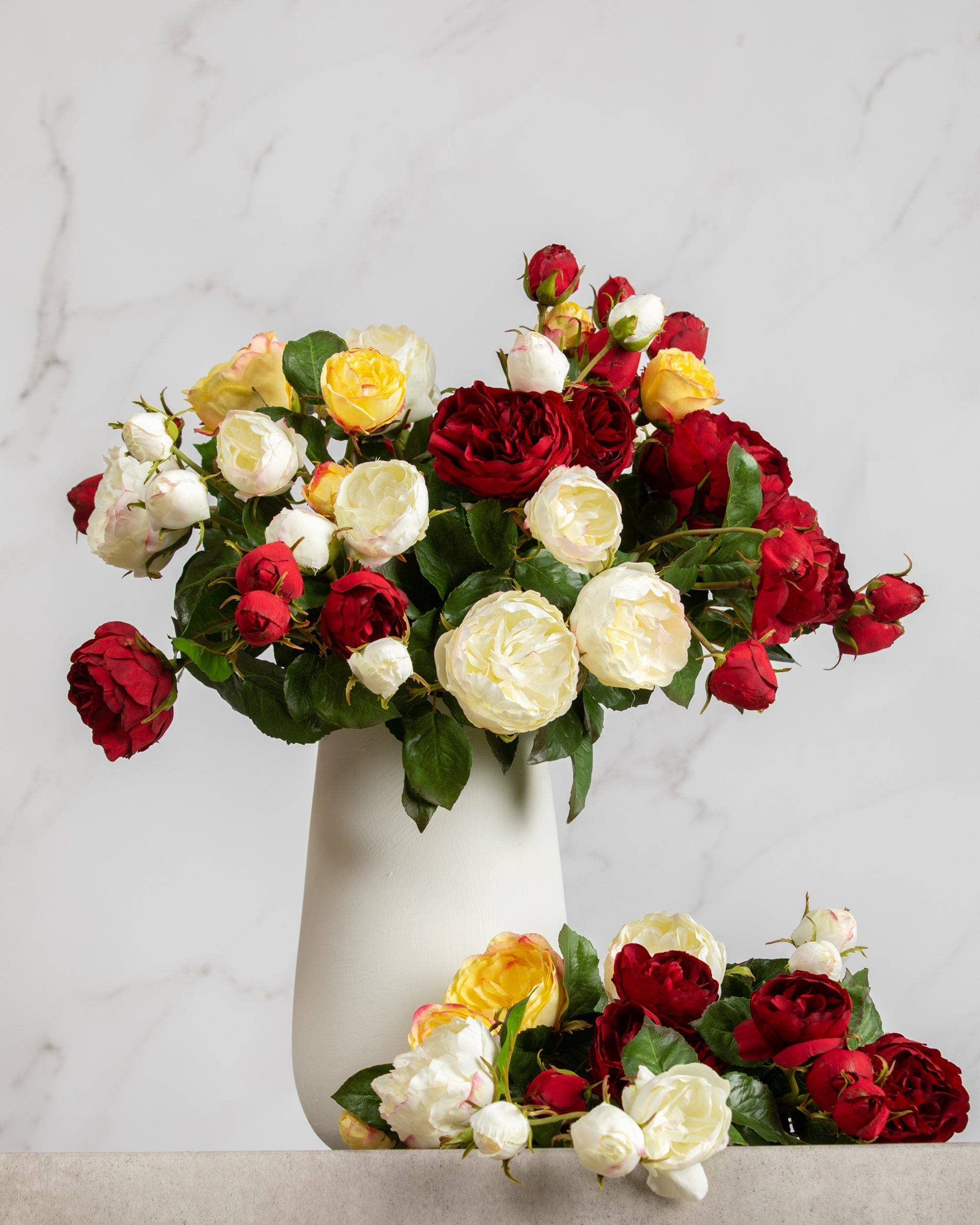 Artificial Yellow English Rose - 22