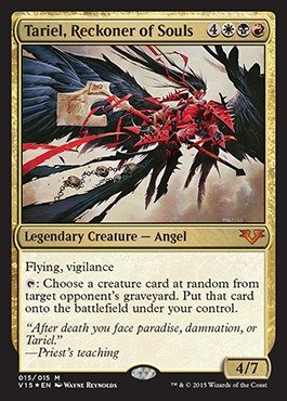 Magic The Gathering Tariel Reckoner of Souls Foil Card - From The Vault Angels Collector's Edition - Perfect for MTG Deck Building & Trading Card Game Enthusiasts