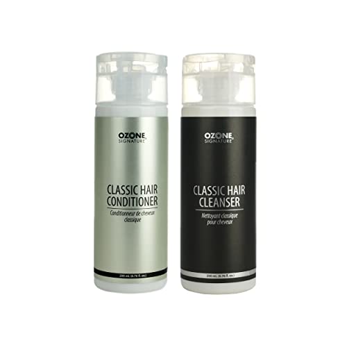 Ozone Signature The Daily Hair Care Duo - Classic Shampoo & Conditioner Set (200ml Each) for Smooth, Shiny Hair - Perfect for Daily Use at Home & Travel