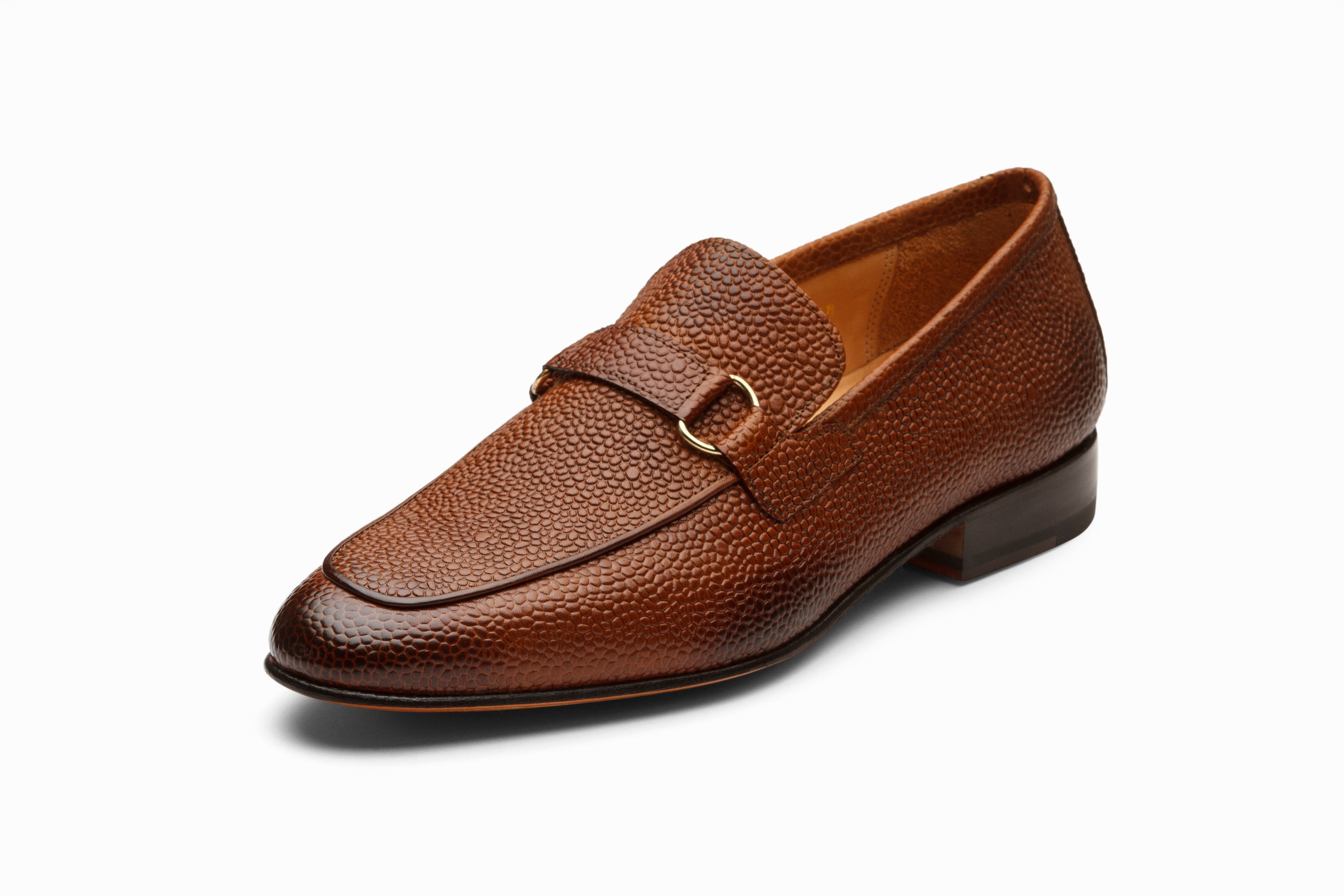 Premium Lorenzo Leather Loafers for Men - Cedar Grain Genuine Leather Slip-On Dress Shoes - Comfortable & Stylish for Office, Business Casual & Formal Occasions
