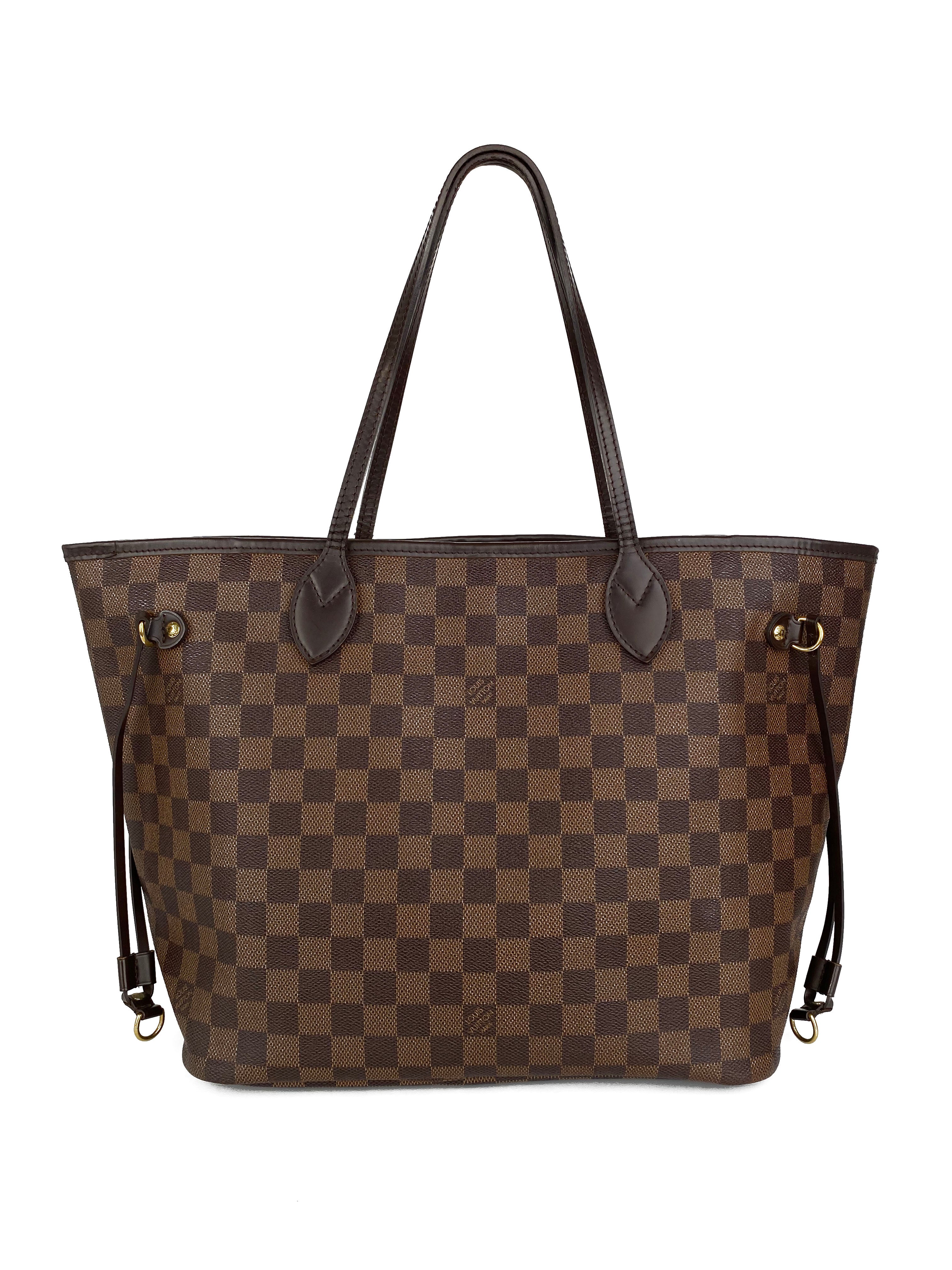 Louis Vuitton Damier Ebene Neverfull MM Tote Bag - Luxury Designer Handbag for Women, Perfect for Work, Travel & Everyday Use
