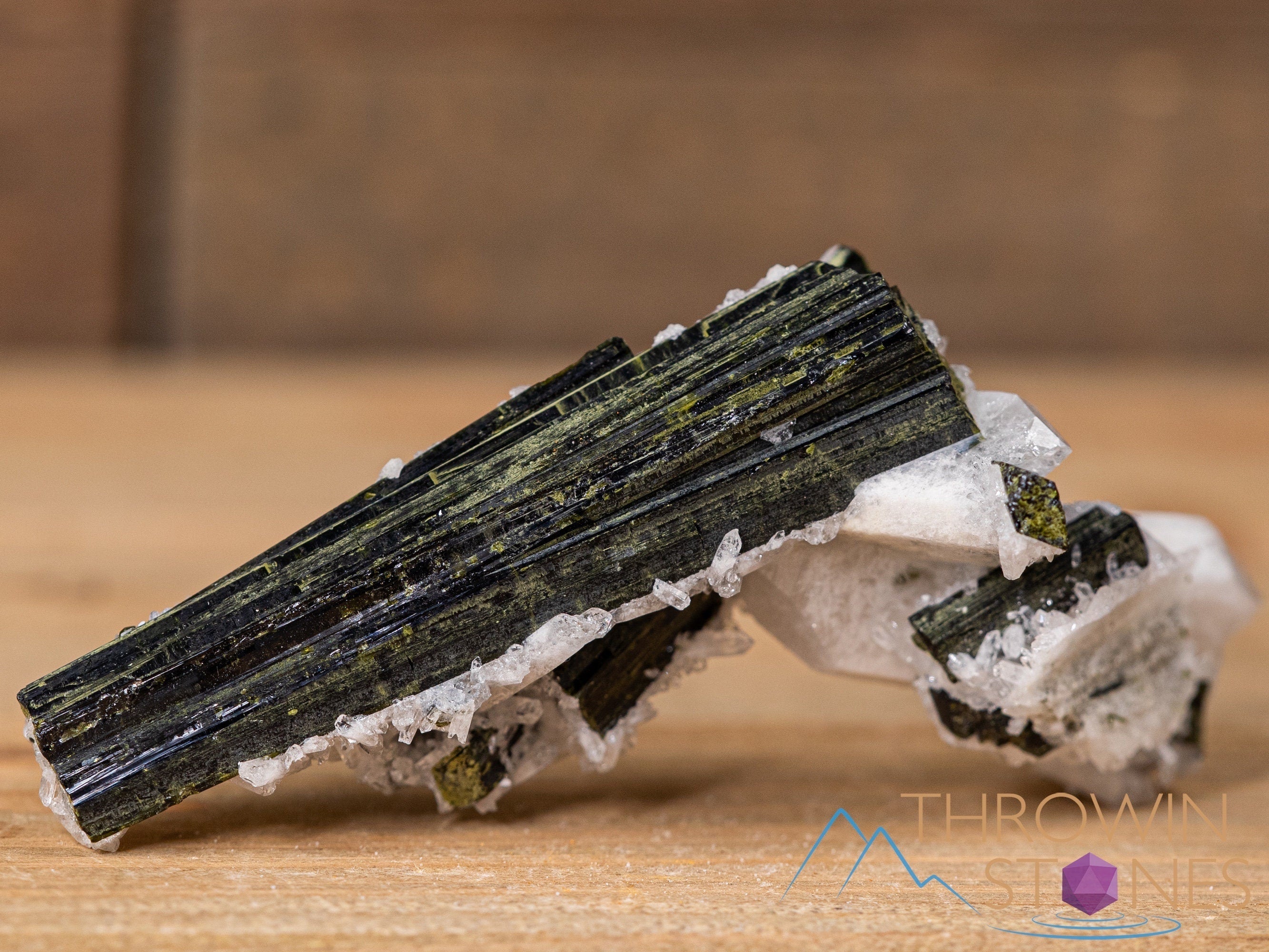 Natural Quartz with Epidote Raw Crystal Cluster - Healing Stone for Home Decor, Housewarming Gift, Meditation & Energy Work | Raw Crystals & Minerals Collection 40735