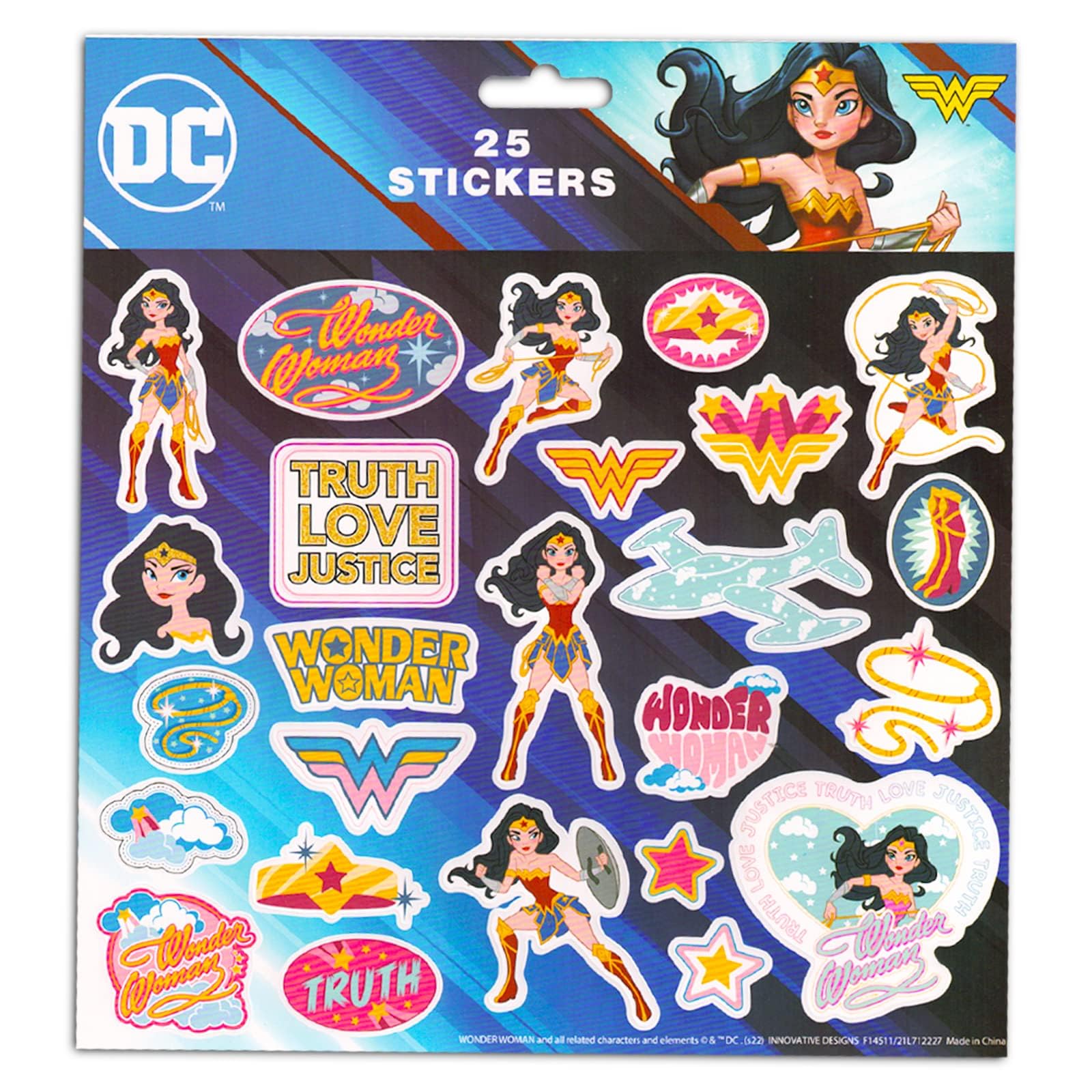 **Wonder Woman Backpack and Lunch Box Set - 6-Piece Bundle with 16