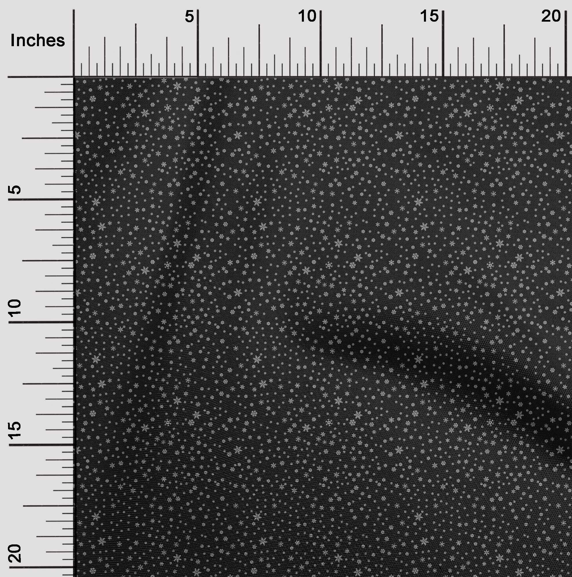 oneOone Rayon Black Snowflake Print Fabric - 56 Inch Wide for DIY Clothing, Sewing & Craft Projects | Perfect for Dresses, Scarves & Home Decor