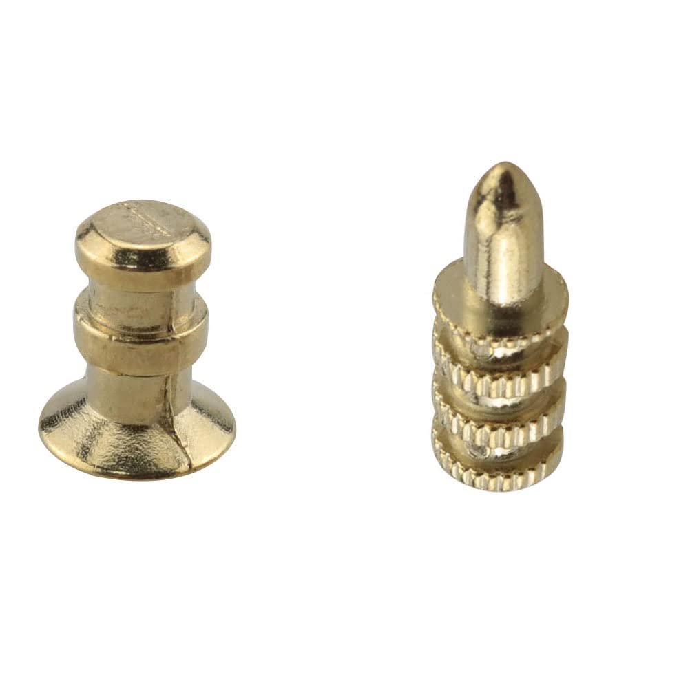10 Sets Golden Zinc Alloy Table Leaf Alignment Pins with Sockets - Heavy Duty Table Top Connectors for Extendable Dining Tables, Perfect for DIY Furniture Assembly & Table Leaf Alignment