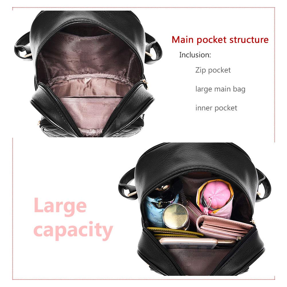 Stylish Women's Small Leather Backpack Purse - Cute Mini Backpack for Teen Girls, Designer Casual Daypack for Travel, School & Everyday Use