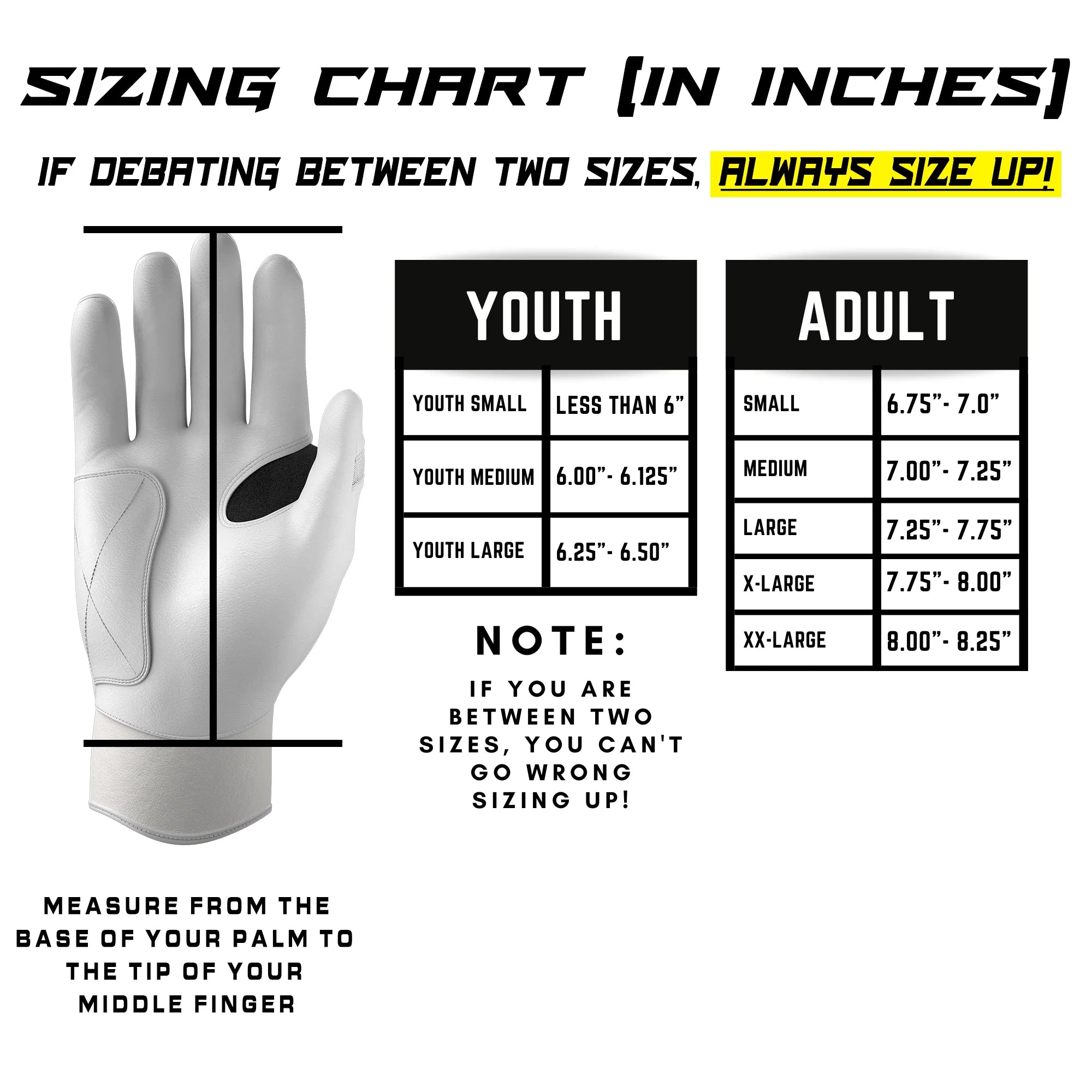 Jax Batting Gloves - Onyx Black Pro Cuff Baseball Batting Gloves for Men & Women | Durable & Comfortable for Baseball, Softball, Training & Games