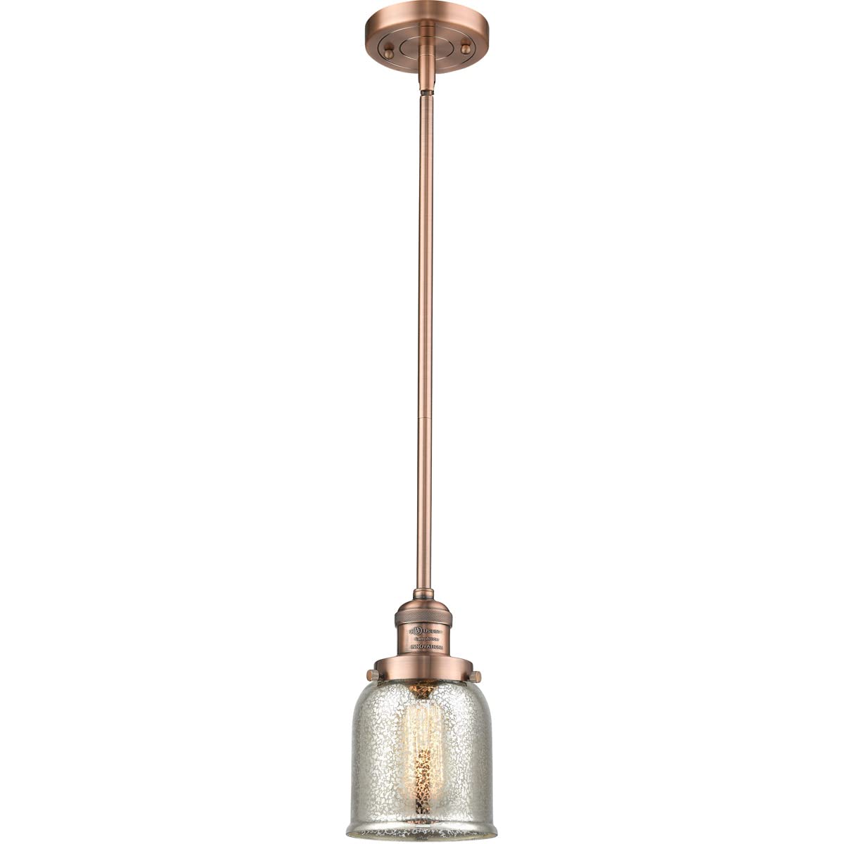 Innovations 201S-AC-G58-LED Modern Mini LED Pendant Light - Energy Efficient Hanging Fixture for Kitchen Island, Dining Room & Bar Counter Lighting