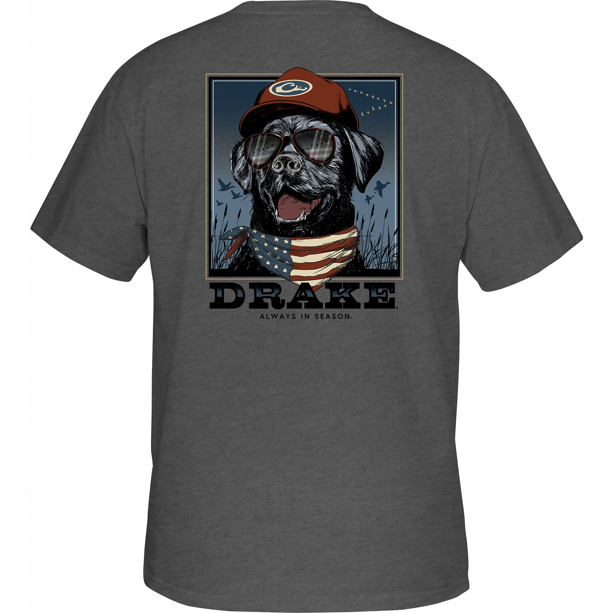 Bandana Lab Flag T-Shirt - Patriotic American Flag Print Cotton Tee for Men & Women - Perfect for 4th of July, BBQ Parties & Casual Outfits