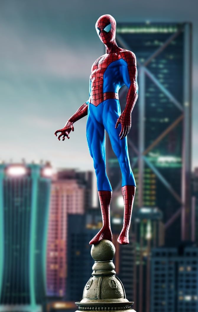 Marvel Spider-Man PVC Action Figure - Diamond Select Toys Collectible Statue for Superhero Fans | Perfect for Home Decor, Office Display & Gift Giving