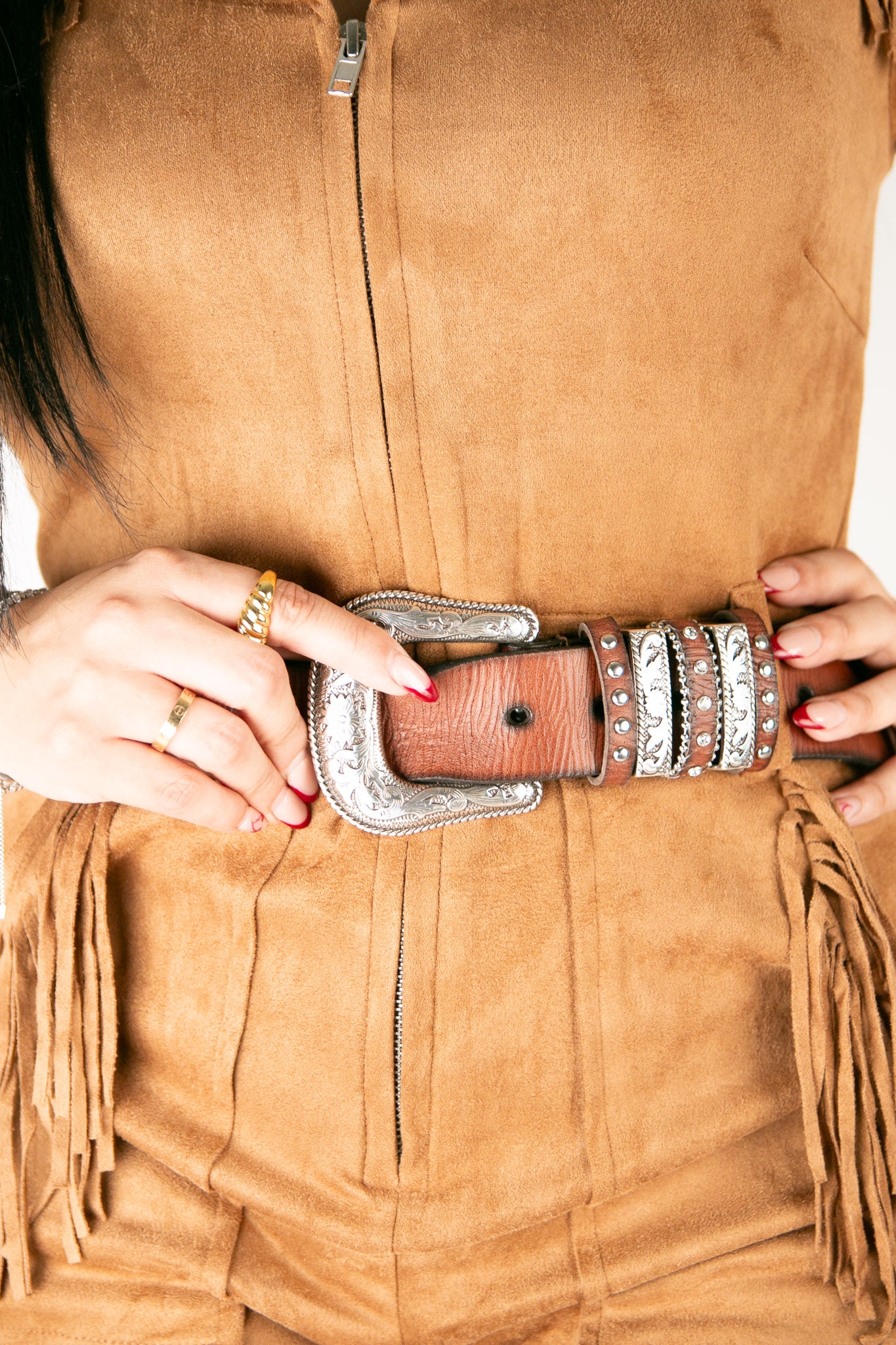 Nocona Genuine Leather Cowgirl Belt with Embossed Design - Western Style Fashion Accessory for Women, Perfect for Rodeo, Horseback Riding & Country Outfits