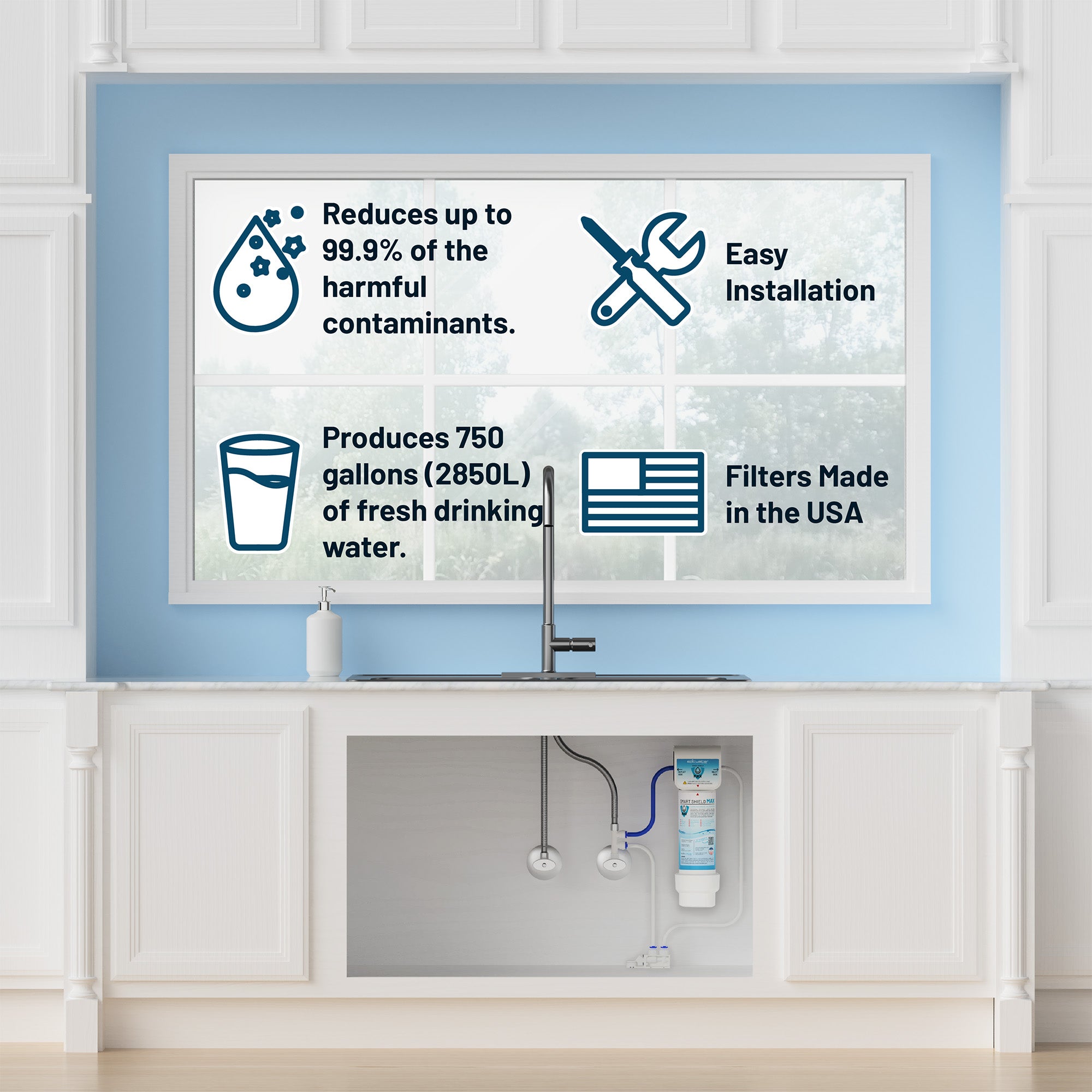 Epic Smart Shield MAX Replacement Cartridge - Compatible with Smart Water Filters | Perfect for Home, Office & Travel Use