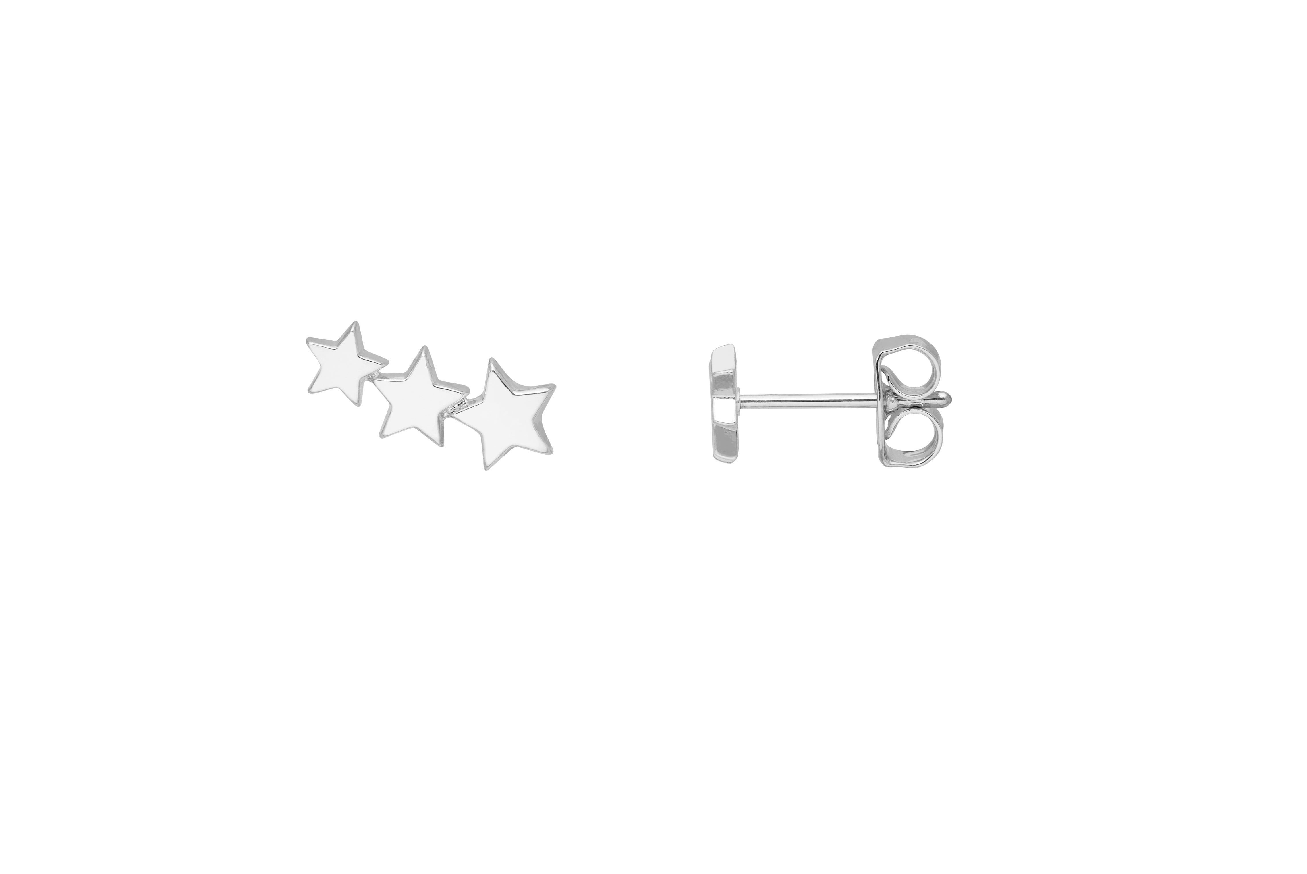 Star Crawler Stud Earrings for Women - Trendy Punk Gothic Jewelry for Parties, Concerts & Everyday Wear