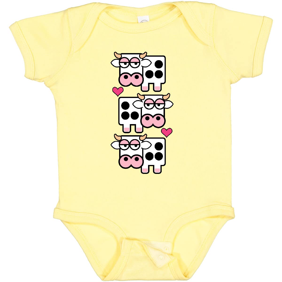 Inktastic Cow Baby Onesie - Adorable Farm Animal Print Bodysuit for Newborns & Infants - Perfect for Farm-Themed Parties, Photo Shoots & Everyday Wear