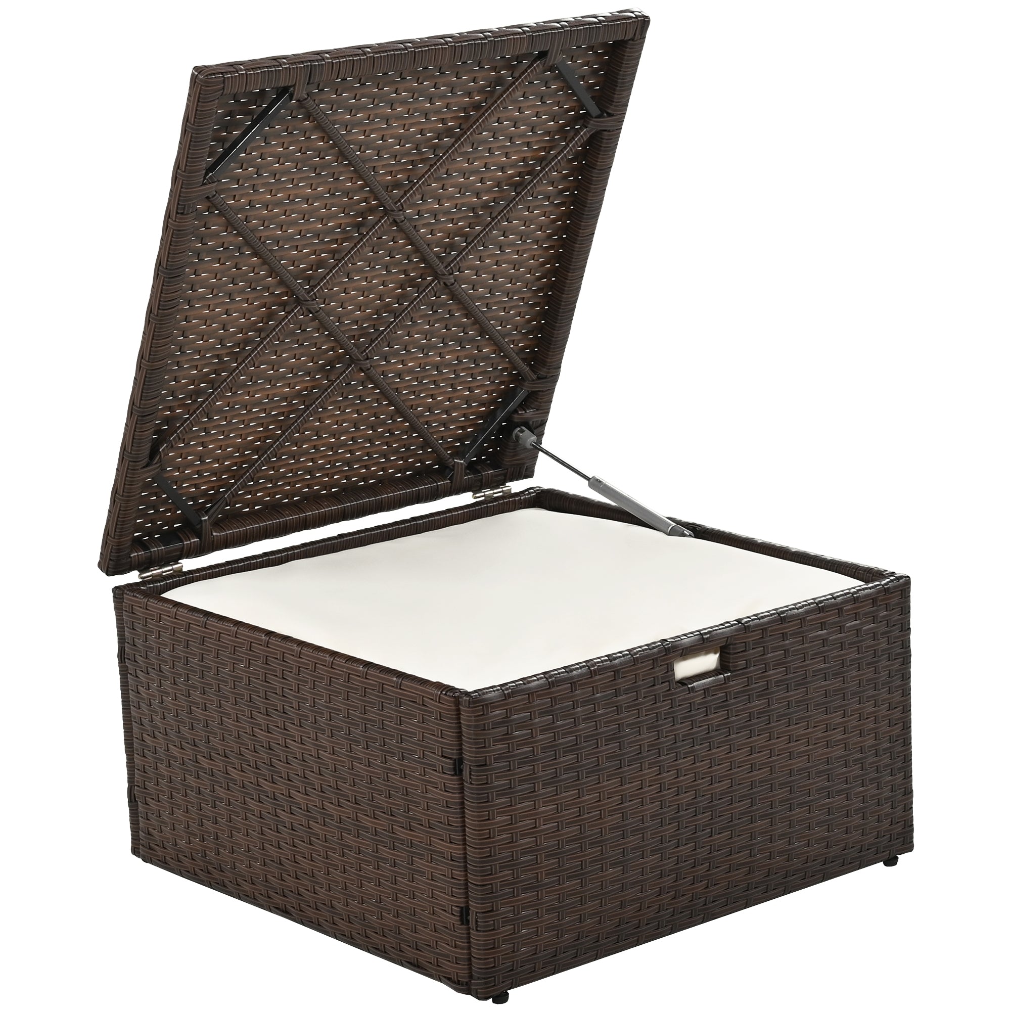 2 Seater Outdoor Patio Daybed with Foldable Awning & Cushions - Double Loveseat Sofa Set for Garden, Balcony, Poolside - Perfect for Relaxing, Sunbathing & Outdoor Lounging (Beige)
