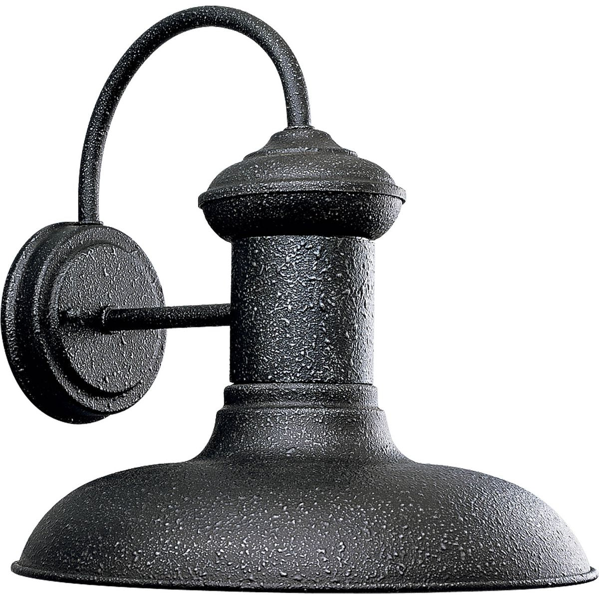 Brookside Collection Large Outdoor Wall Lantern - One Light Black Metal Fixture for Porch, Patio & Garden Lighting | Weather Resistant Exterior Sconce