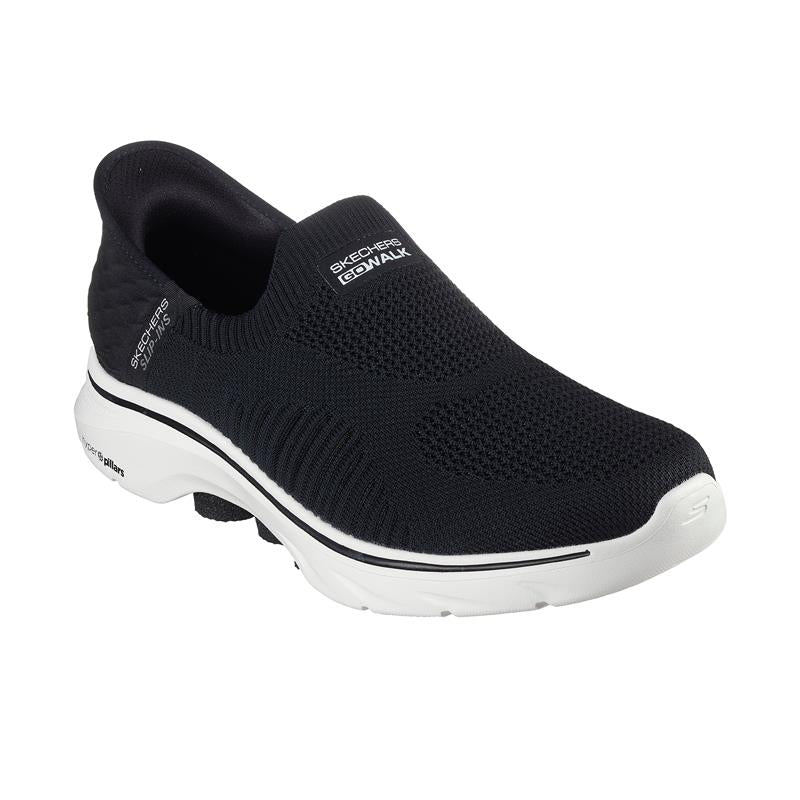 Skechers GO WALK 7 Slip-On Walking Shoes for Women - 216552/BLK Black - Comfortable Lightweight Sneakers for Walking, Travel & Everyday Wear