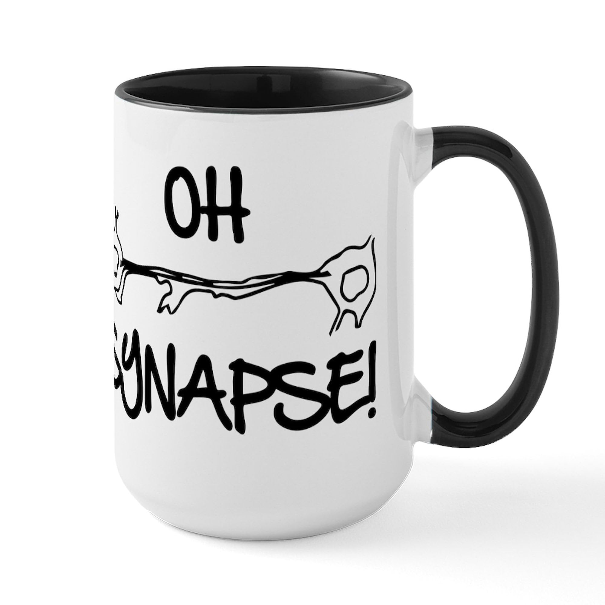 Synapse 15 oz (444 ml) Ceramic Coffee Mug - Funny Science Themed Cup for Coffee, Tea & Hot Drinks - Perfect for Office, Home & Gifts