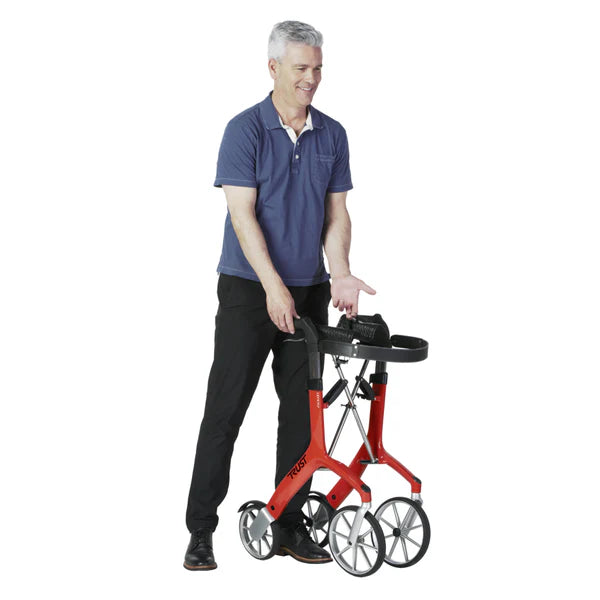 Stander™ Trust Care® Let’s Fly Rollator Walker - Lightweight Mobility Aid with Seat & Basket for Seniors & Adults - Perfect for Indoor/Outdoor Use, Shopping & Travel Assistance