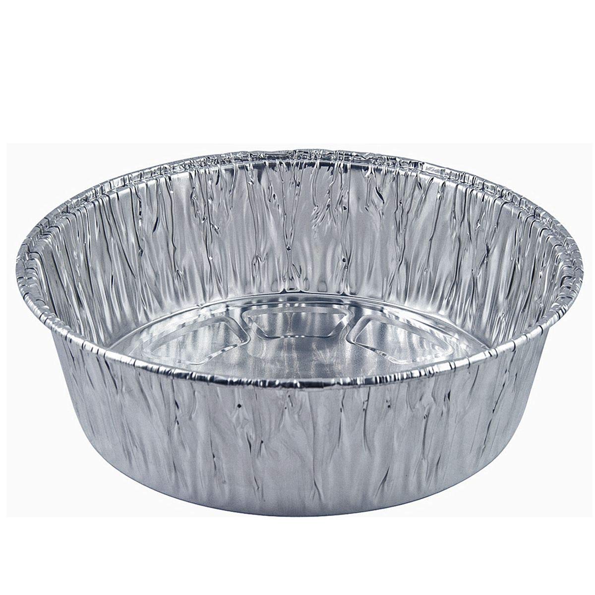 Disposable 8-inch Round Aluminum Baking Pans - Extra Deep Casserole Cake Pans (200 Count) - Perfect for Baking, Roasting, and Meal Prep